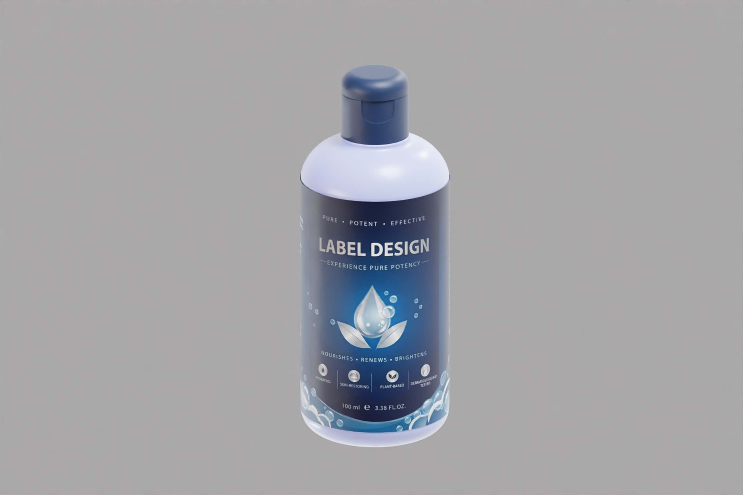 Cosmetic Flip Top Bottle 3D Model