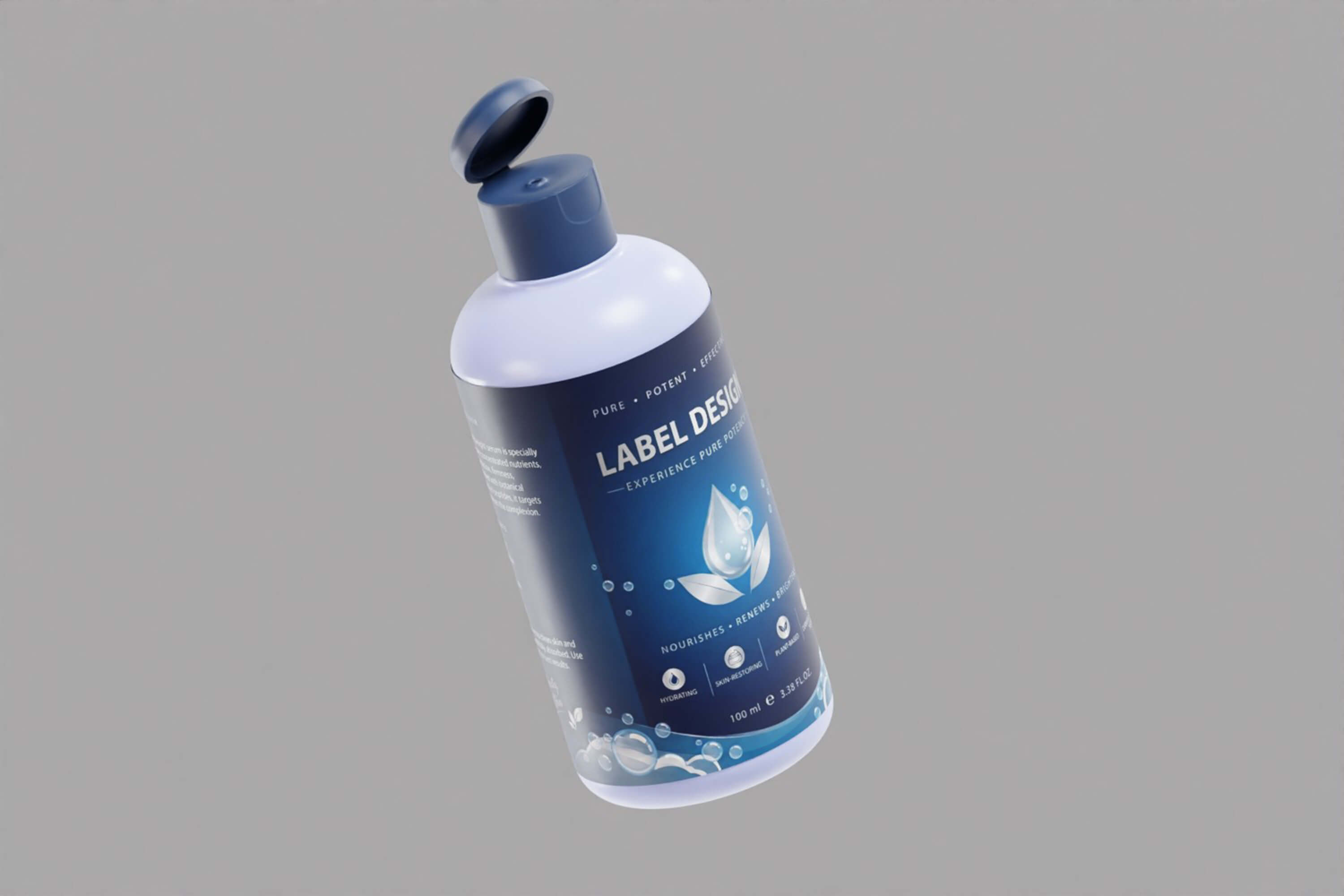 Cosmetic Flip Top Bottle 3D Model