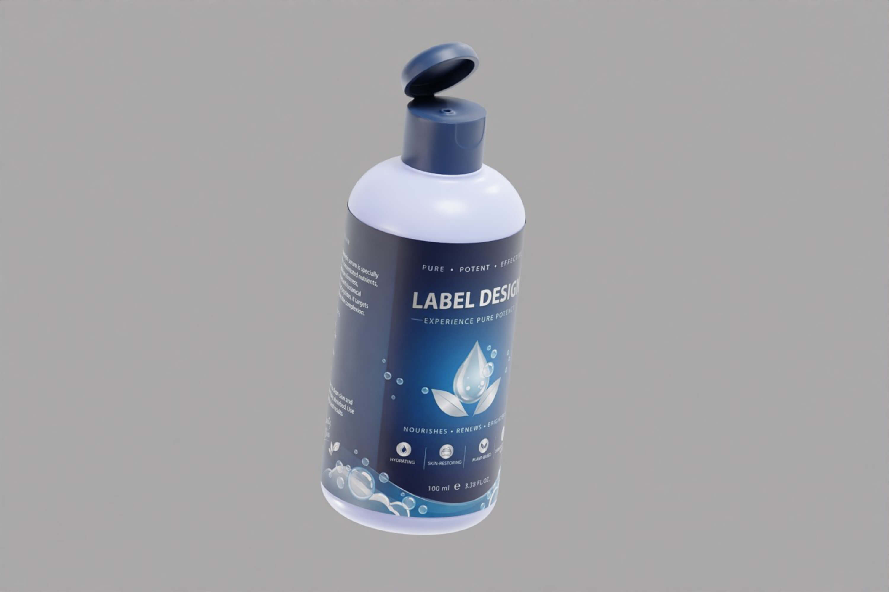 Cosmetic Flip Top Bottle 3D Model
