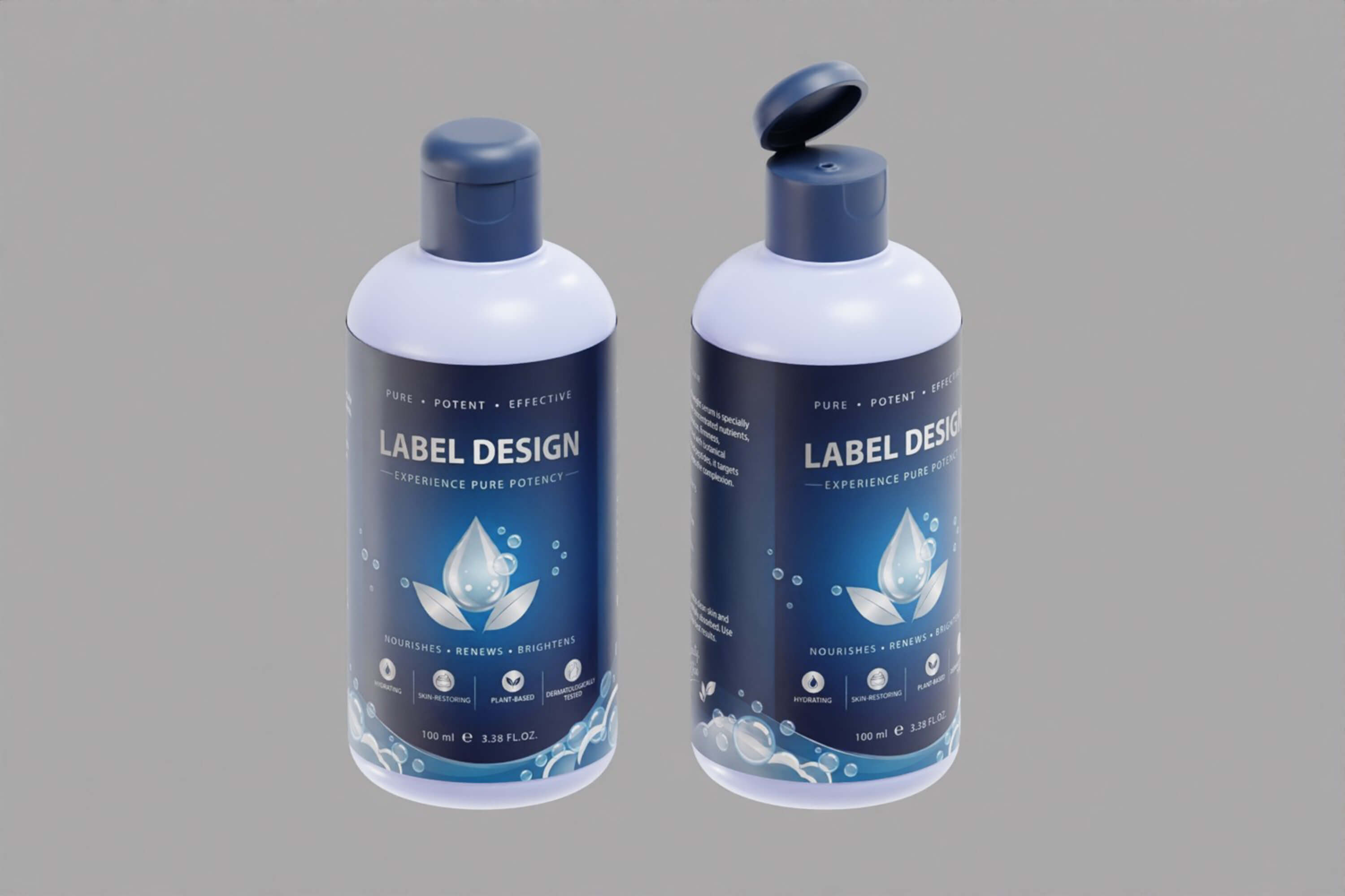 Cosmetic Flip Top Bottle 3D Model