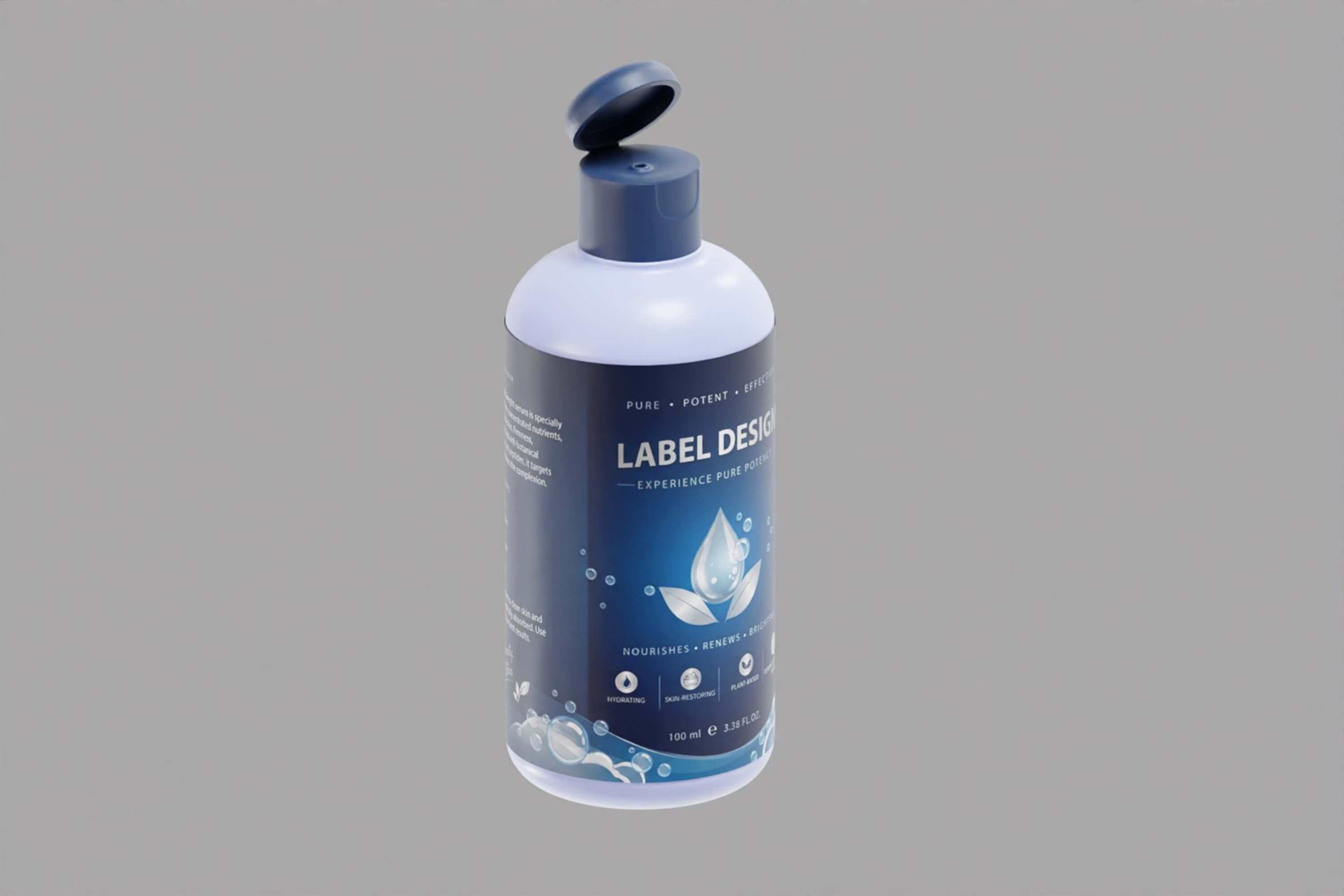 Cosmetic Flip Top Bottle 3D Model