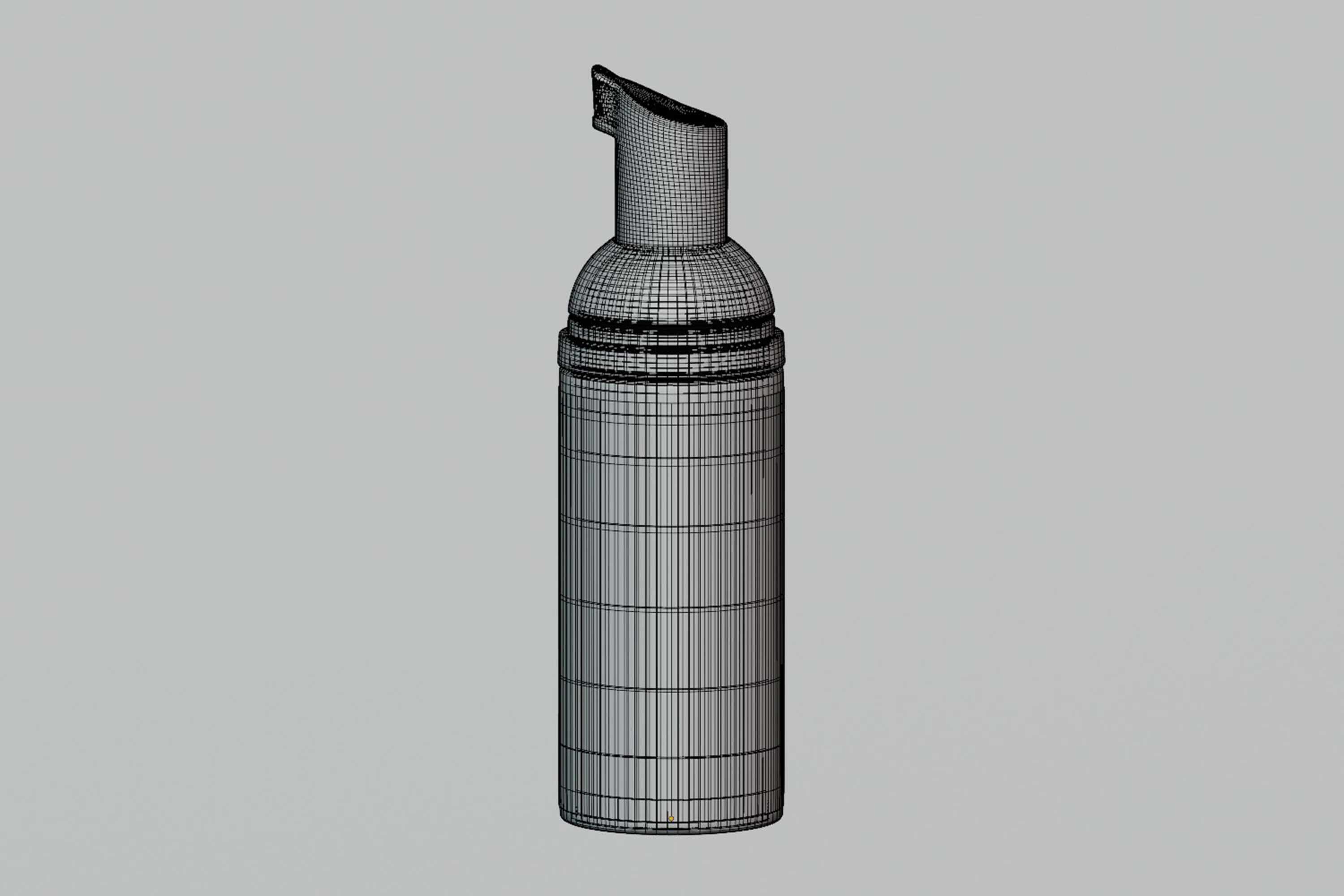 Cosmetic Foam Pump Bottle 3D Model
