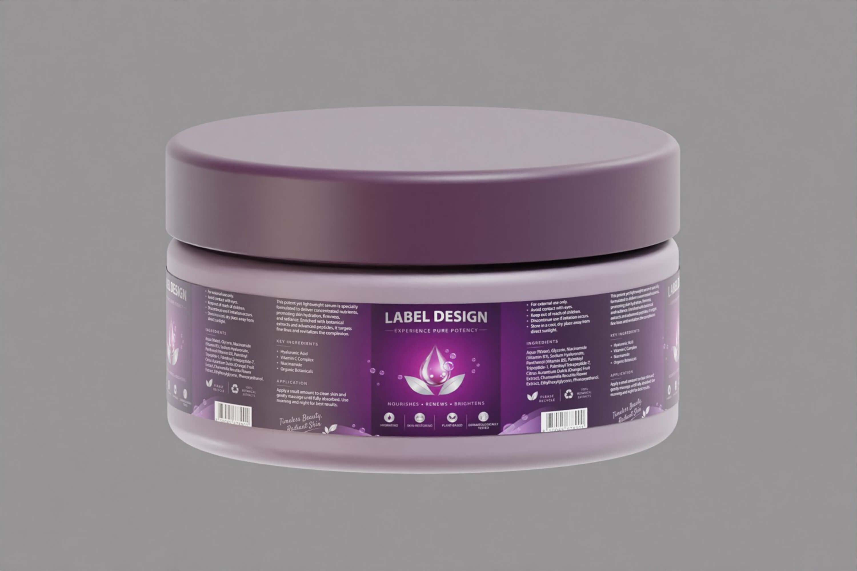 Cosmetic Jar Open Closed 3D Model