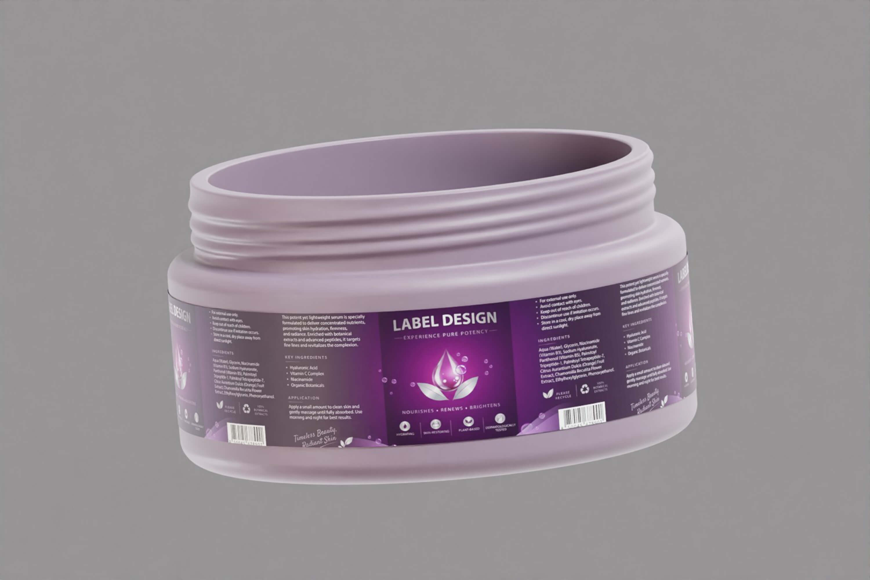 Cosmetic Jar Open Closed 3D Model