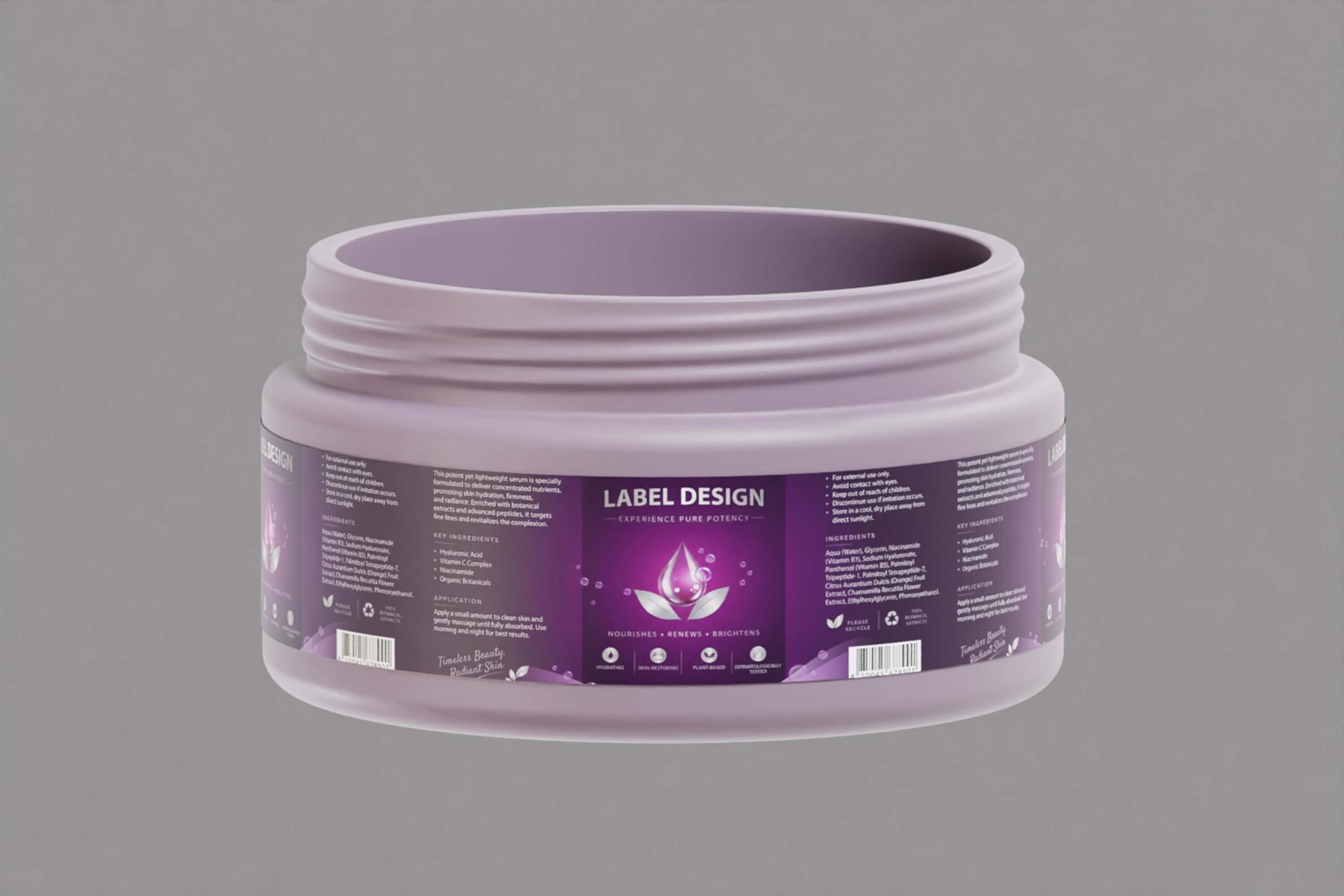 Cosmetic Jar Open Closed 3D Model
