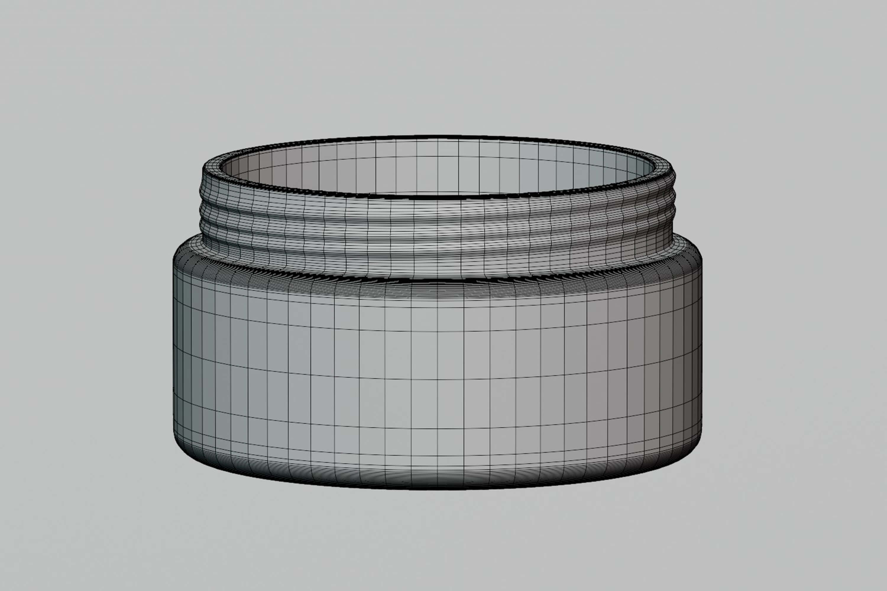 Cosmetic Jar Open Closed 3D Model