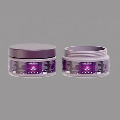 Cosmetic Jar Open Closed