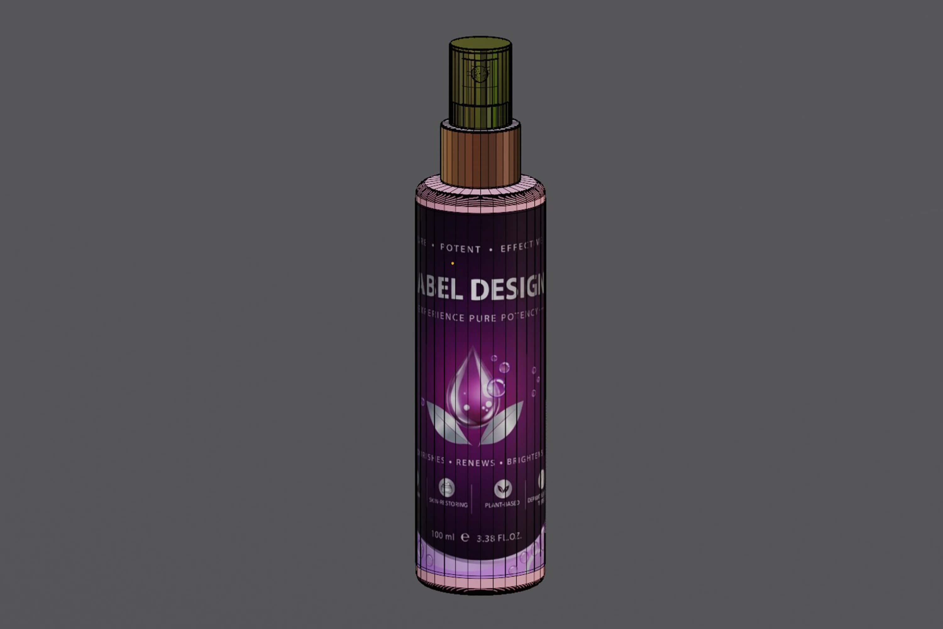 Cosmetic Spray Bottle Container 3D Model