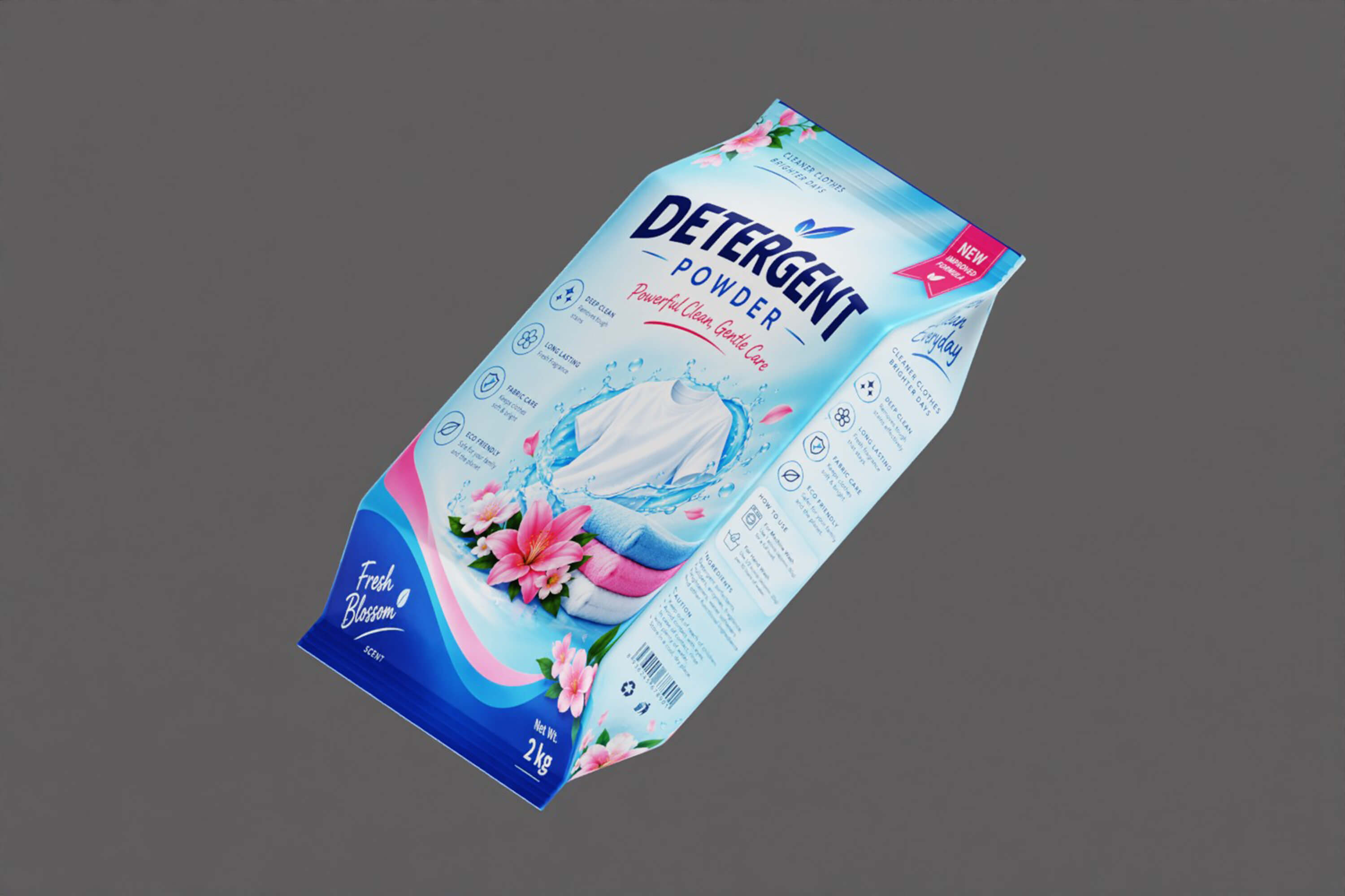 Detergent Powder Packaging 3D Model