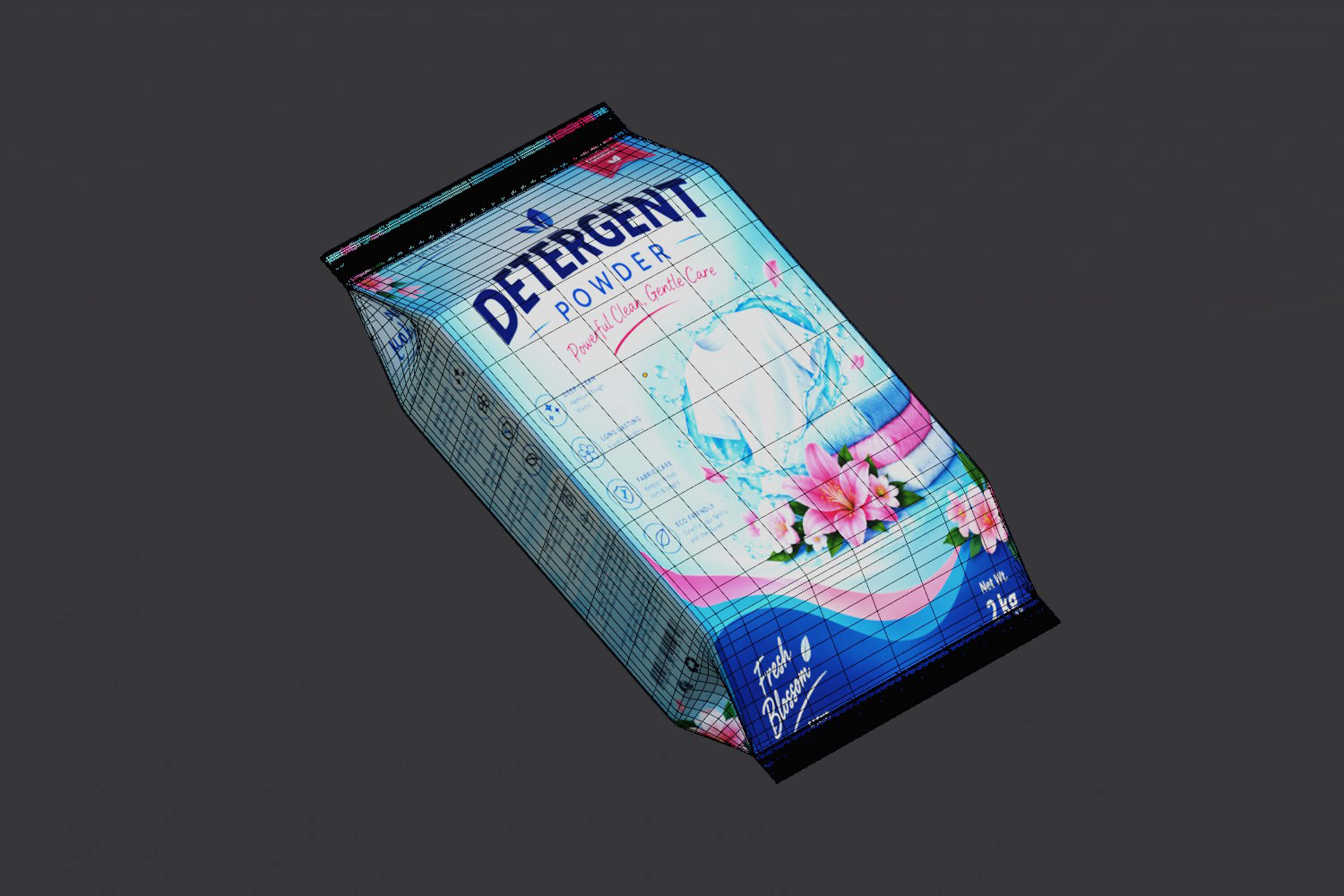 Detergent Powder Packaging 3D Model