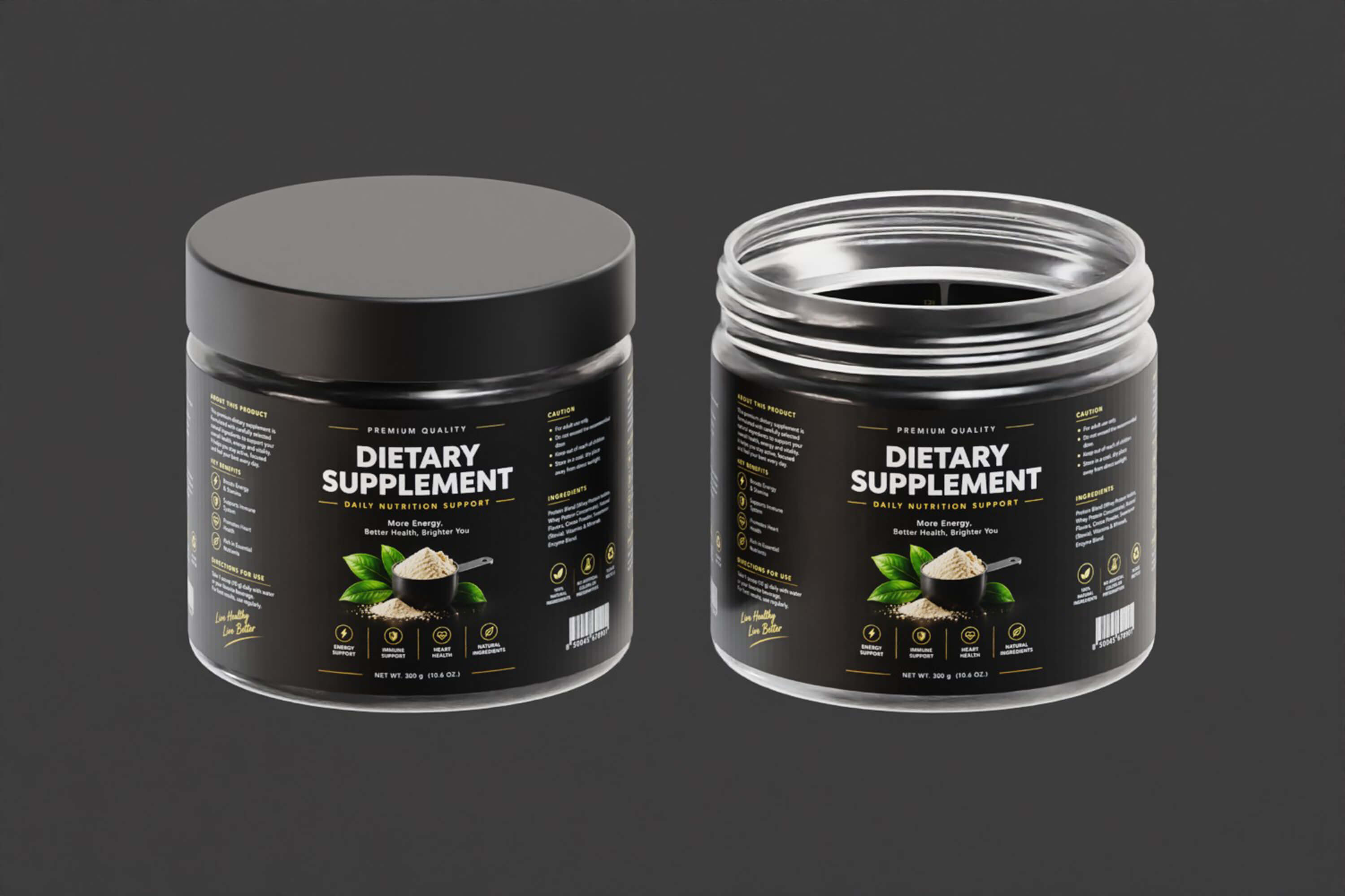 Dietary Supplement Jar 3D Model