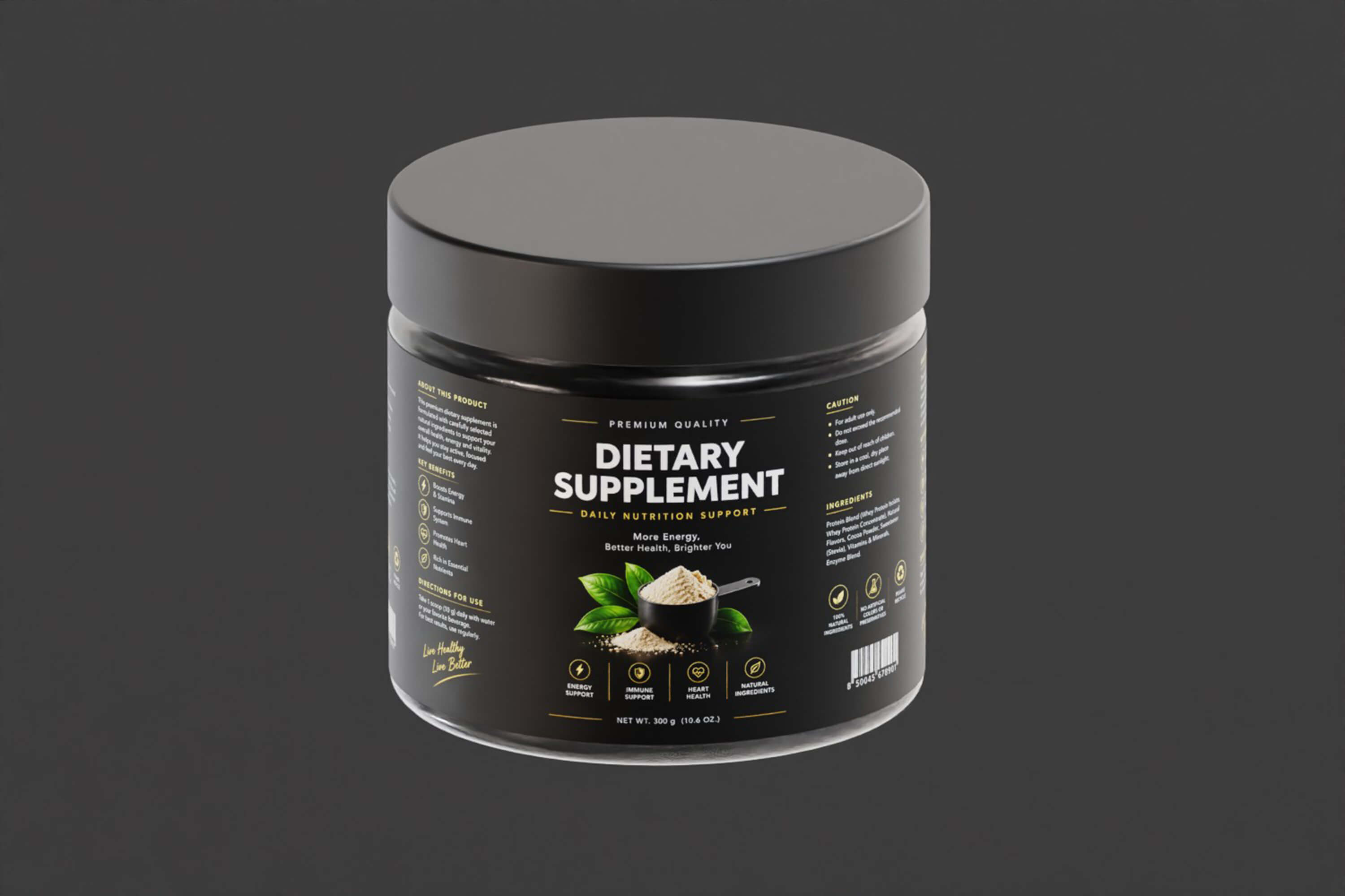 Dietary Supplement Jar 3D Model