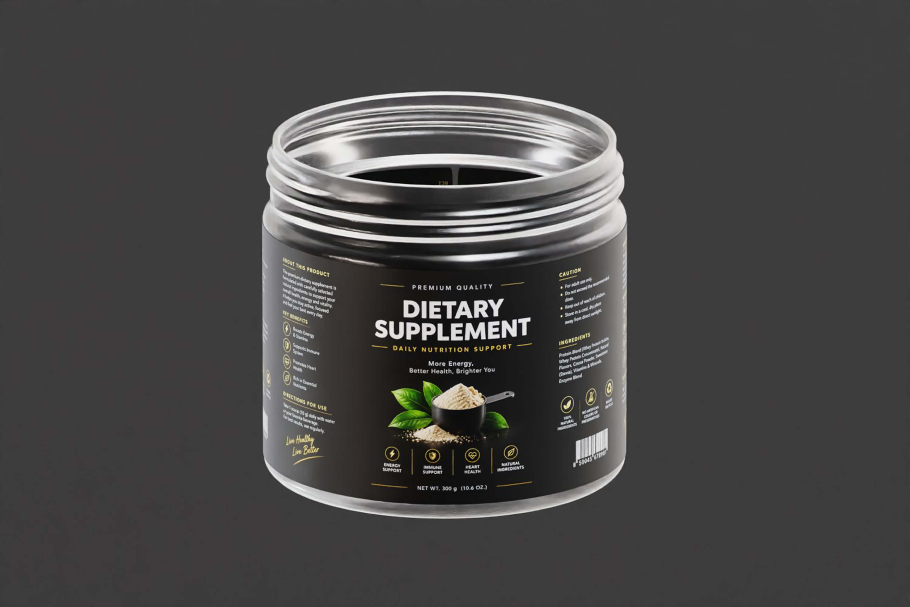 Dietary Supplement Jar 3D Model
