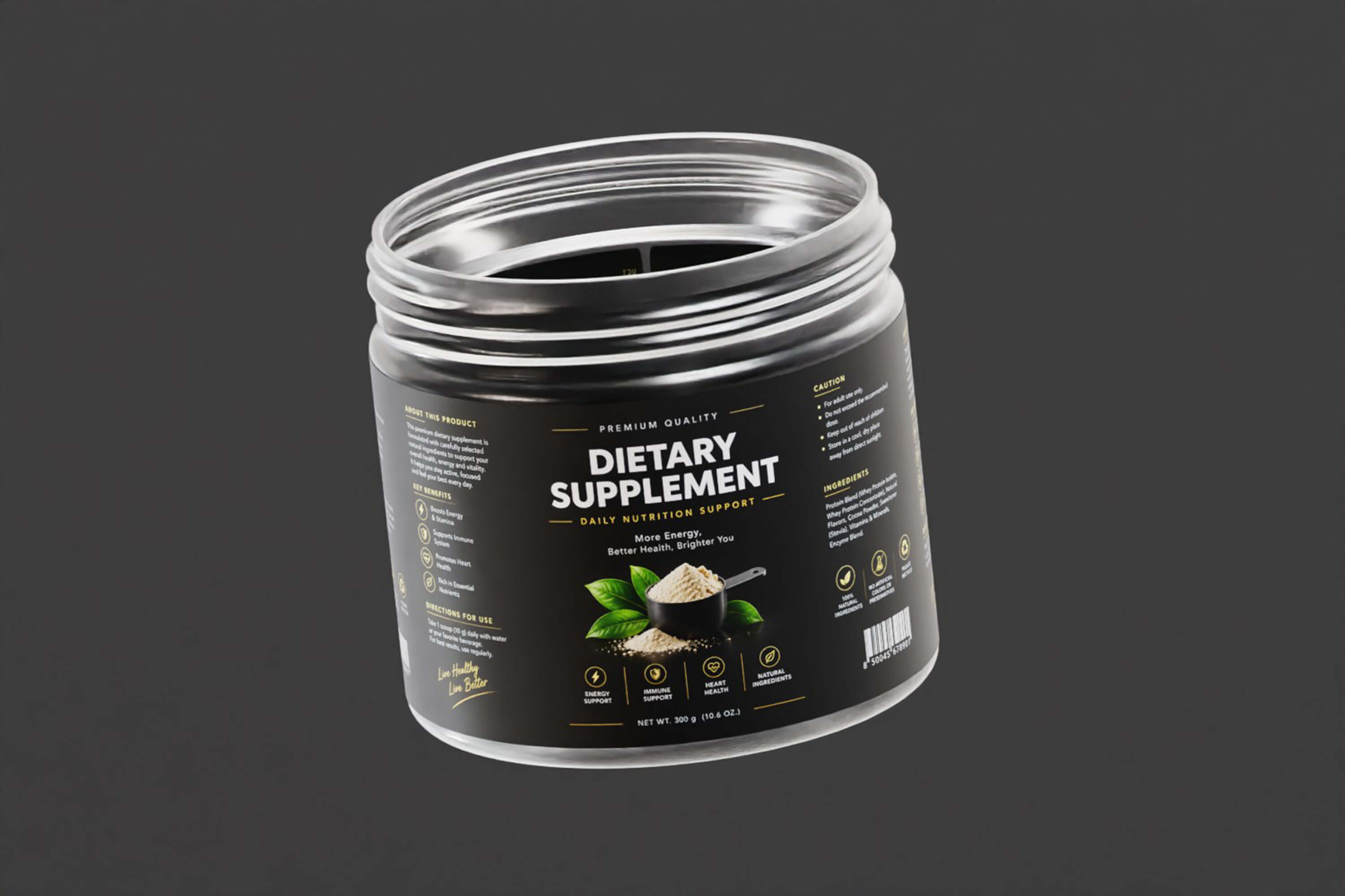 Dietary Supplement Jar 3D Model