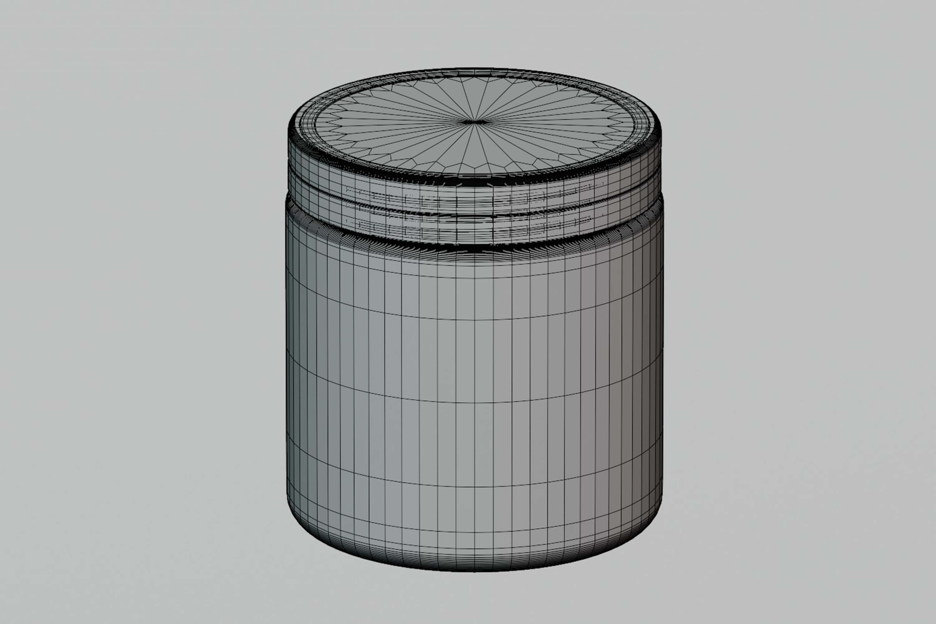 Dietary Supplement Open Jar 3D Model
