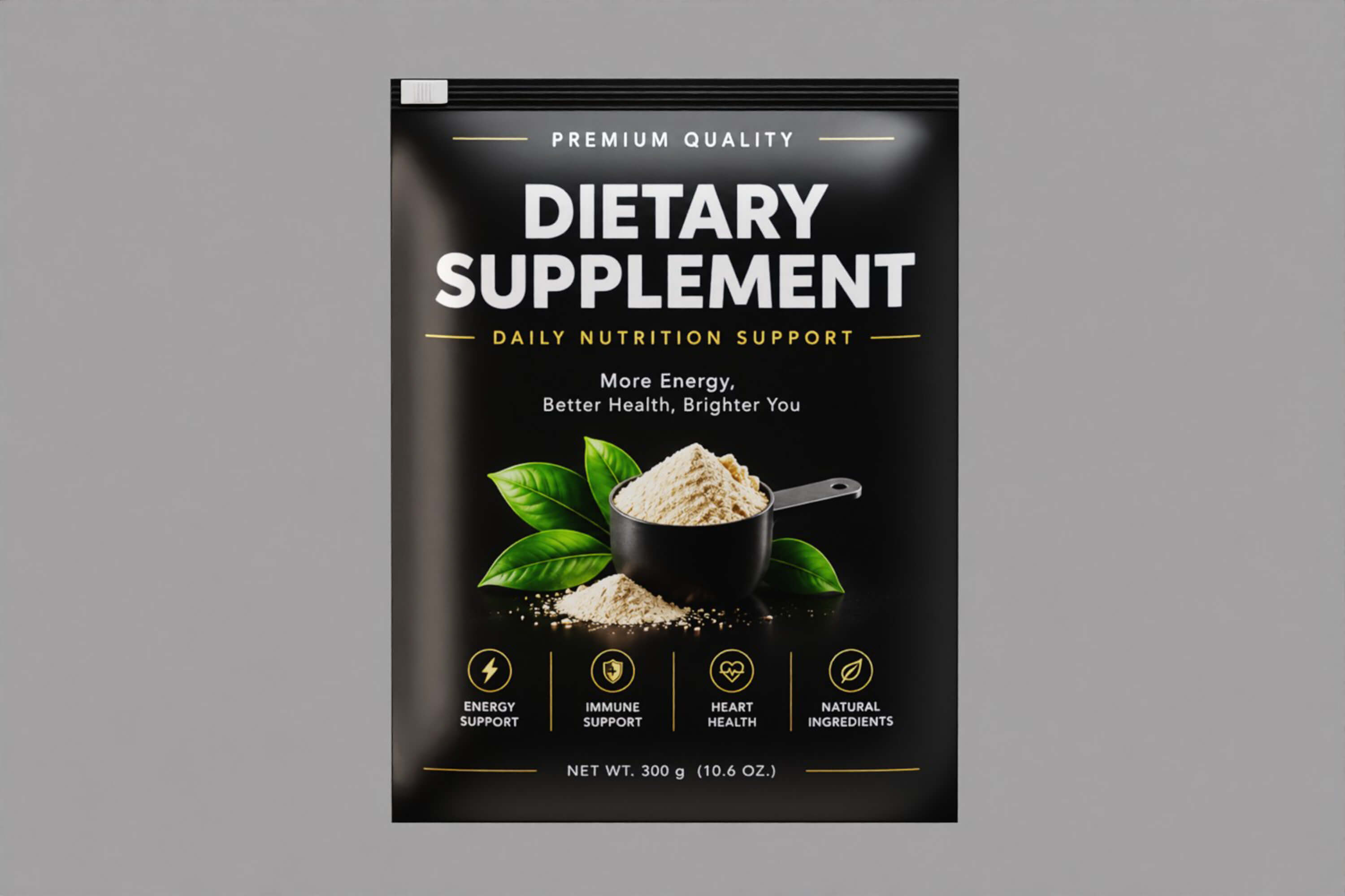 Dietary Supplement Pouch Packaging 3D Model