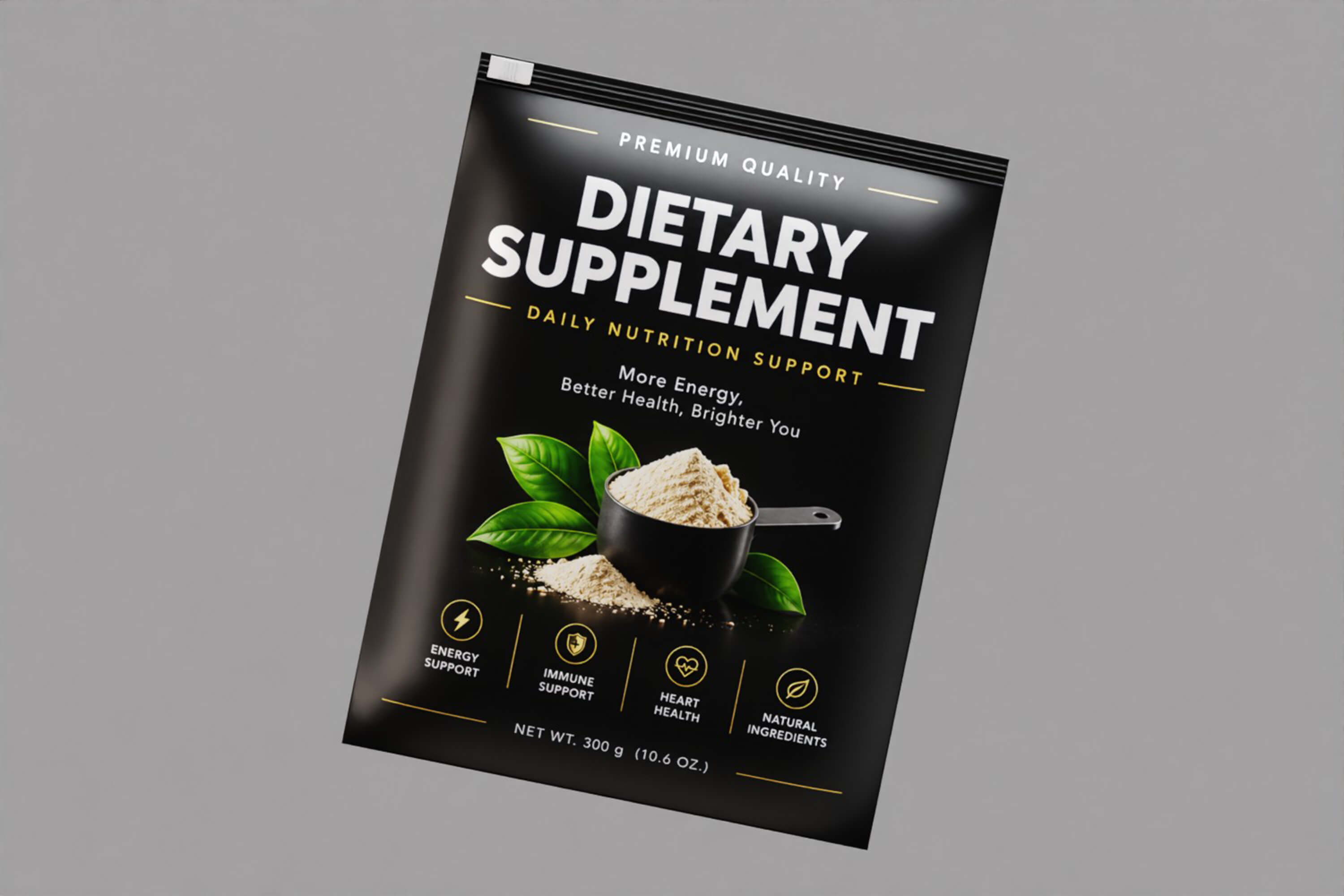 Dietary Supplement Pouch Packaging 3D Model