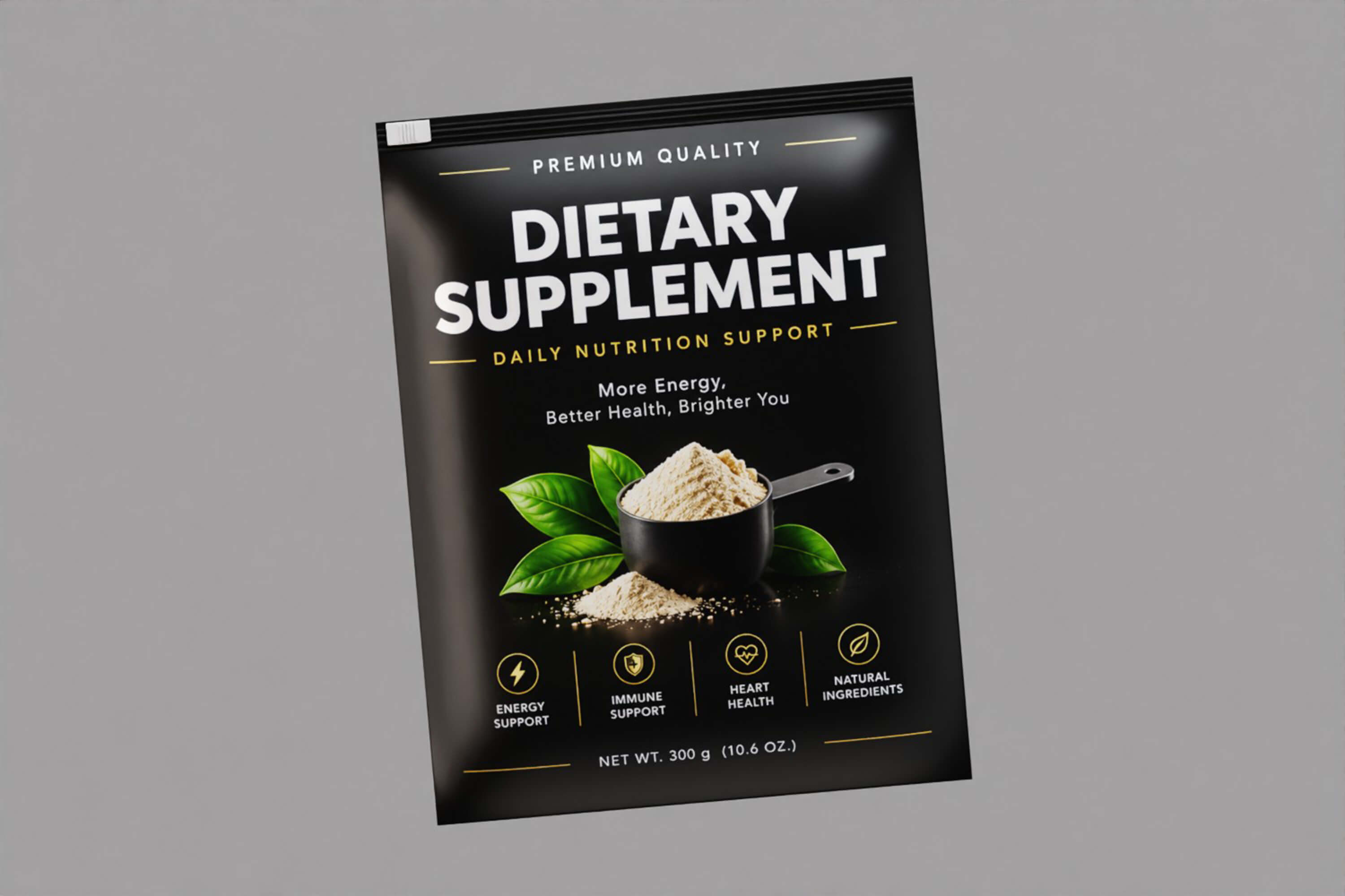 Dietary Supplement Pouch Packaging 3D Model