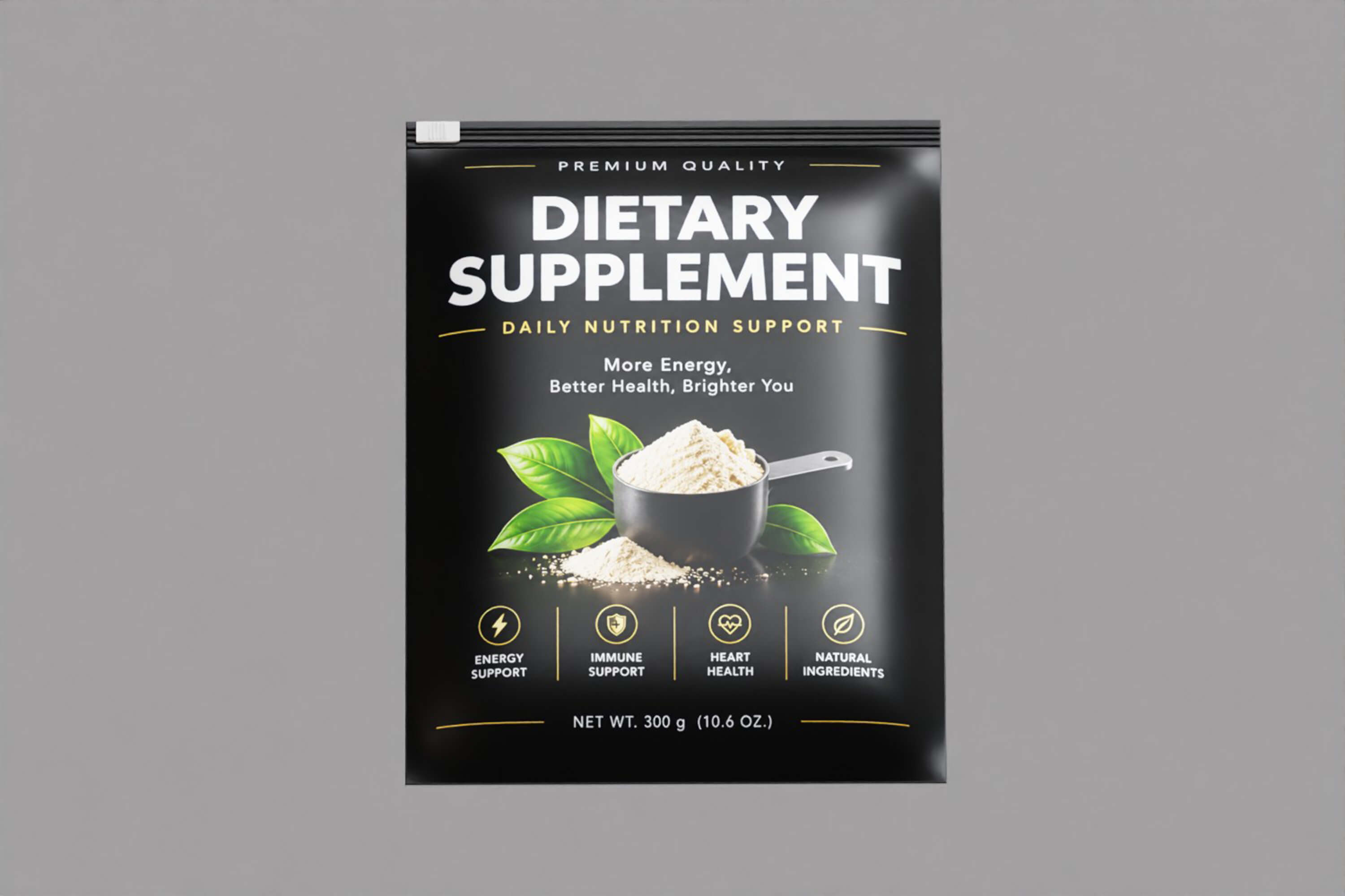 Dietary Supplement Pouch Packaging 3D Model