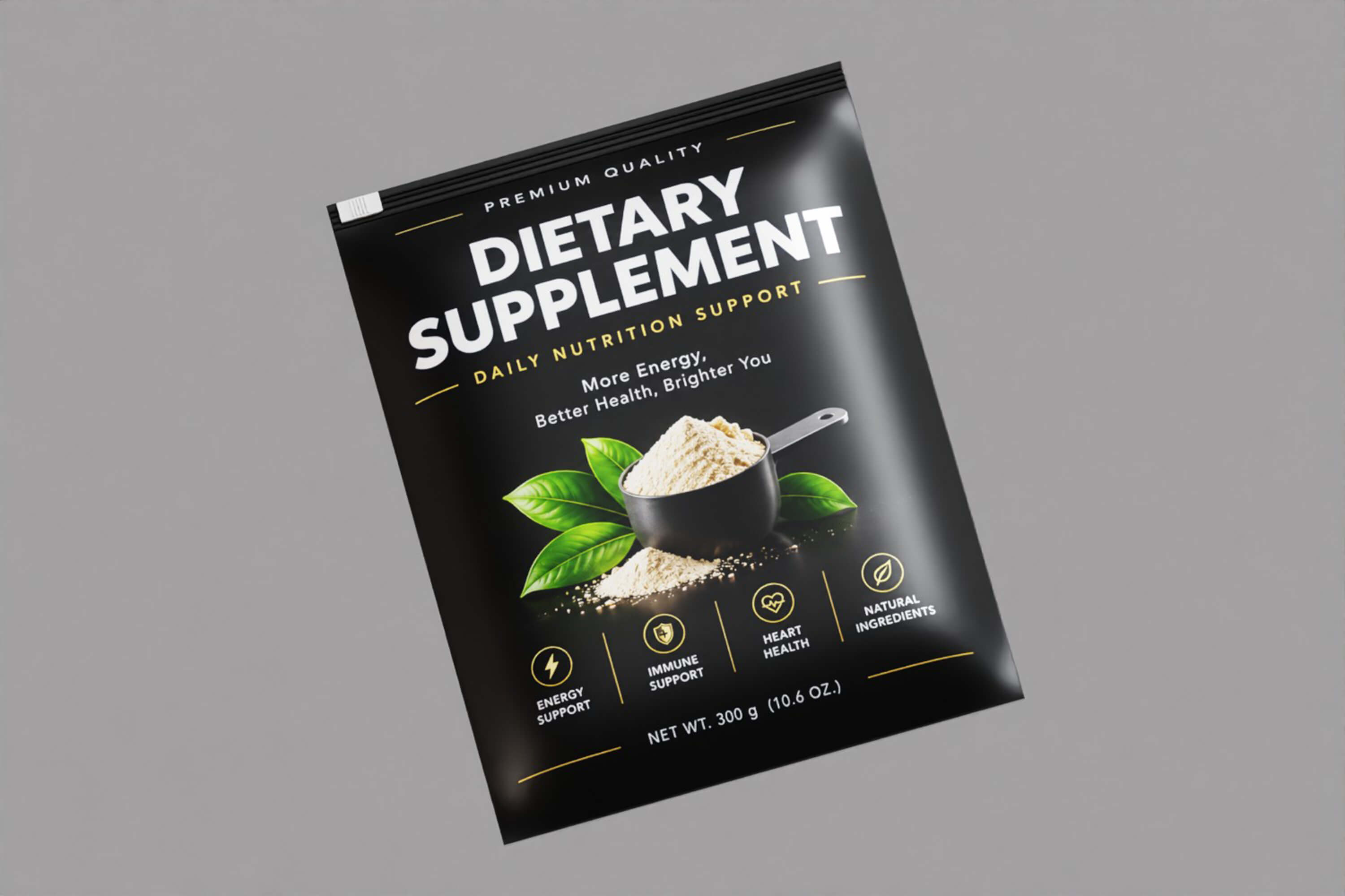 Dietary Supplement Pouch Packaging 3D Model
