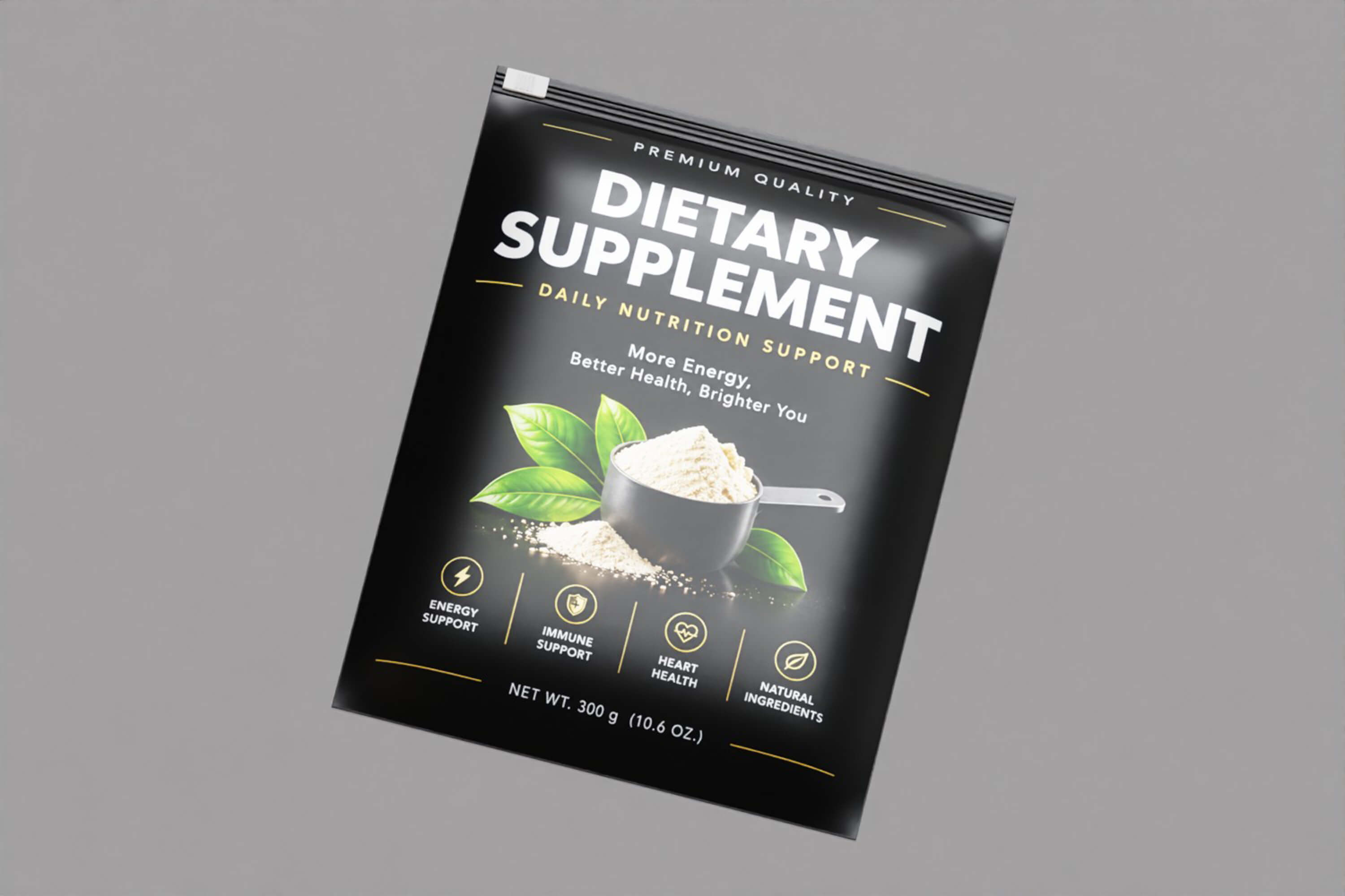 Dietary Supplement Pouch Packaging 3D Model
