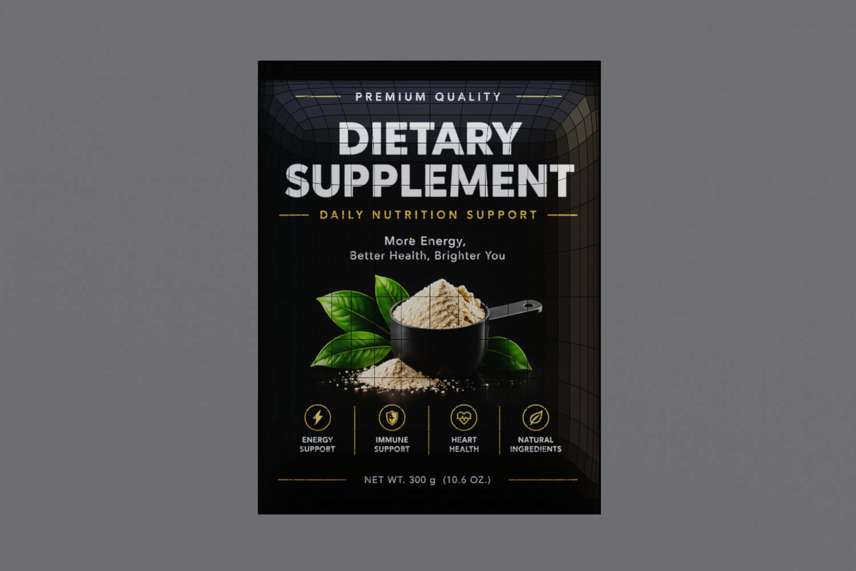 Dietary Supplement Pouch Packaging 3D Model