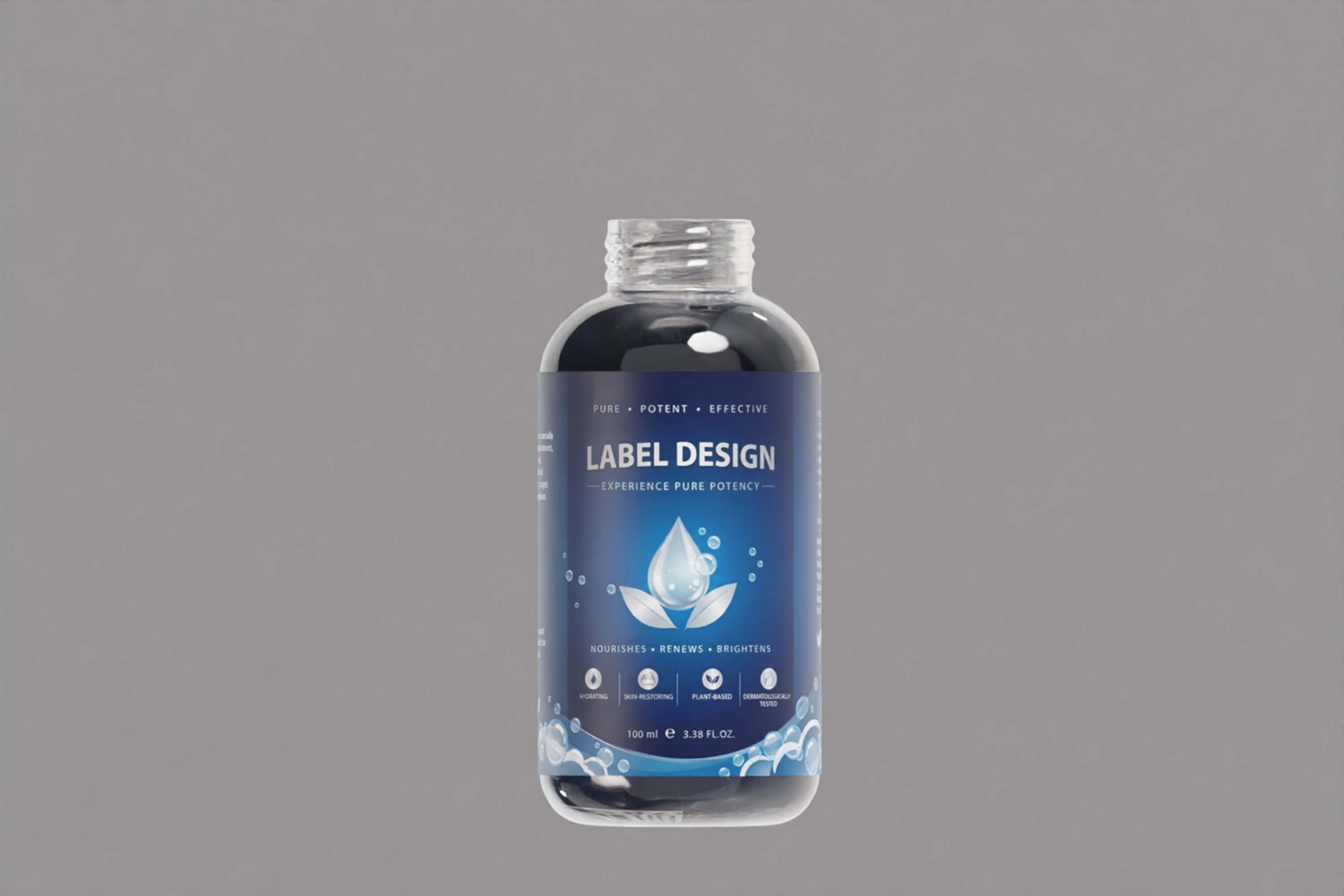 Dropper Bottle Open Closed 3D Model