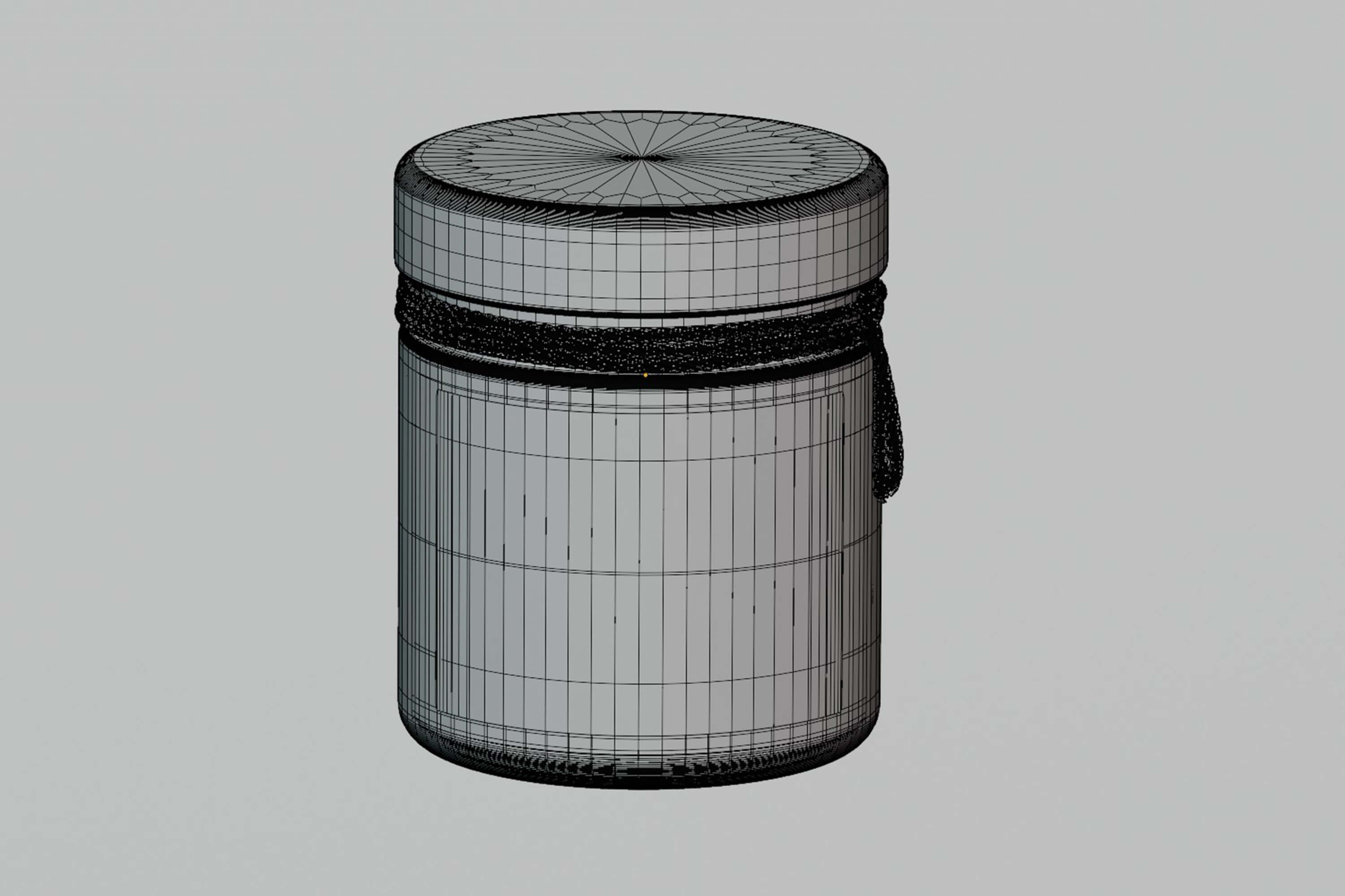 Elegant Scented Candle Jar 3D Model