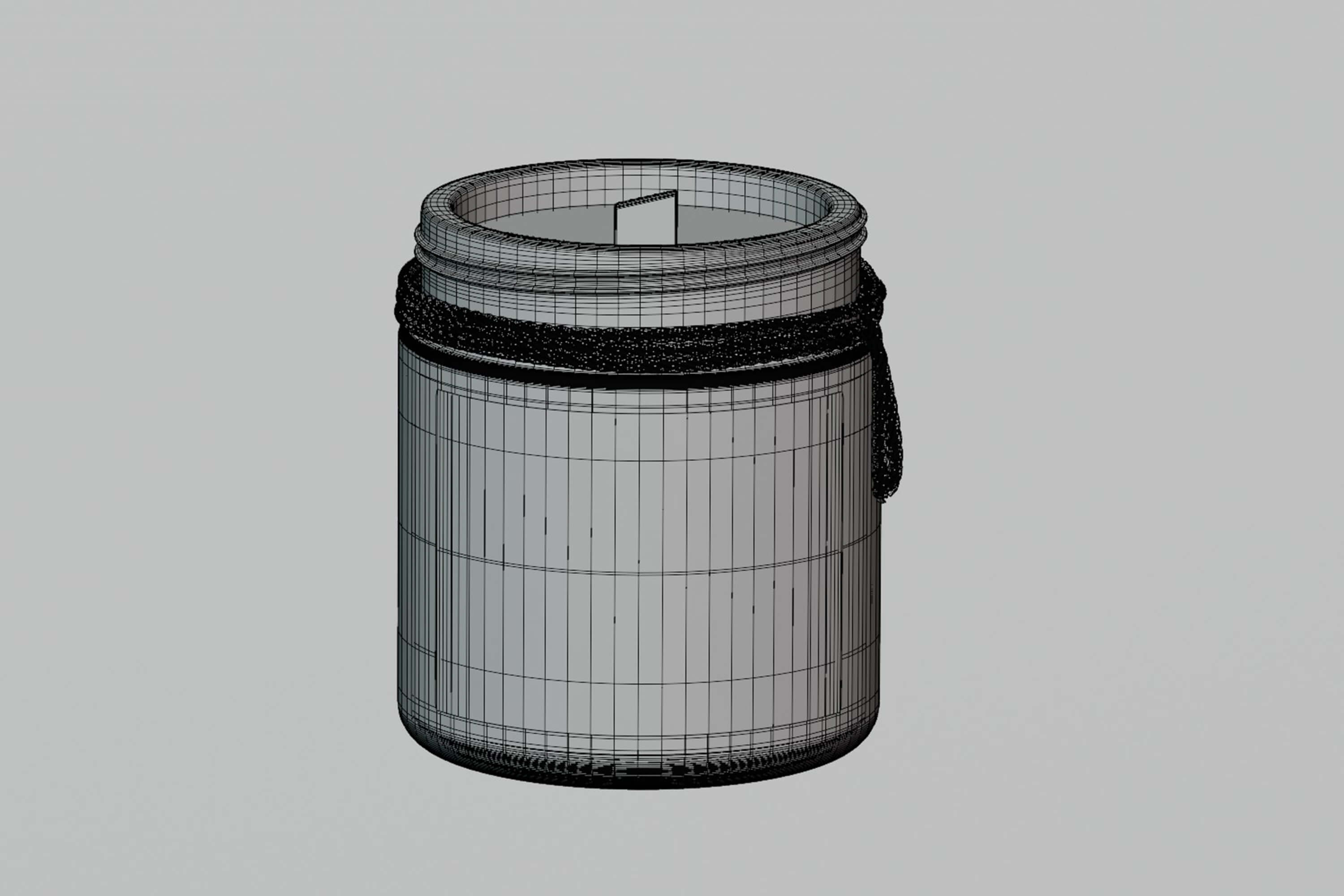Elegant Scented Candle Jar 3D Model