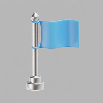 Flags Stand Metallic