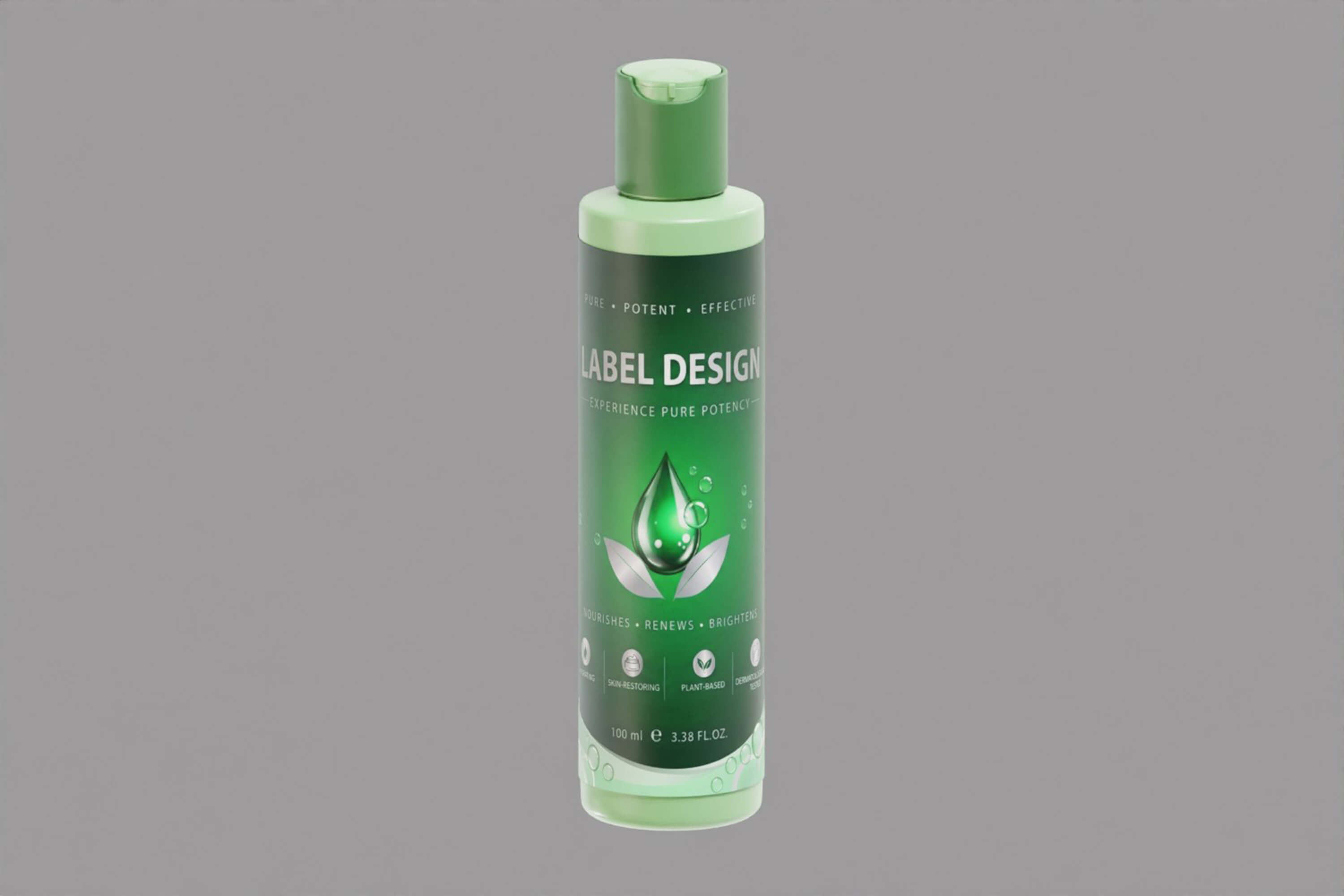 Flip Top Bottle Container 3D Model