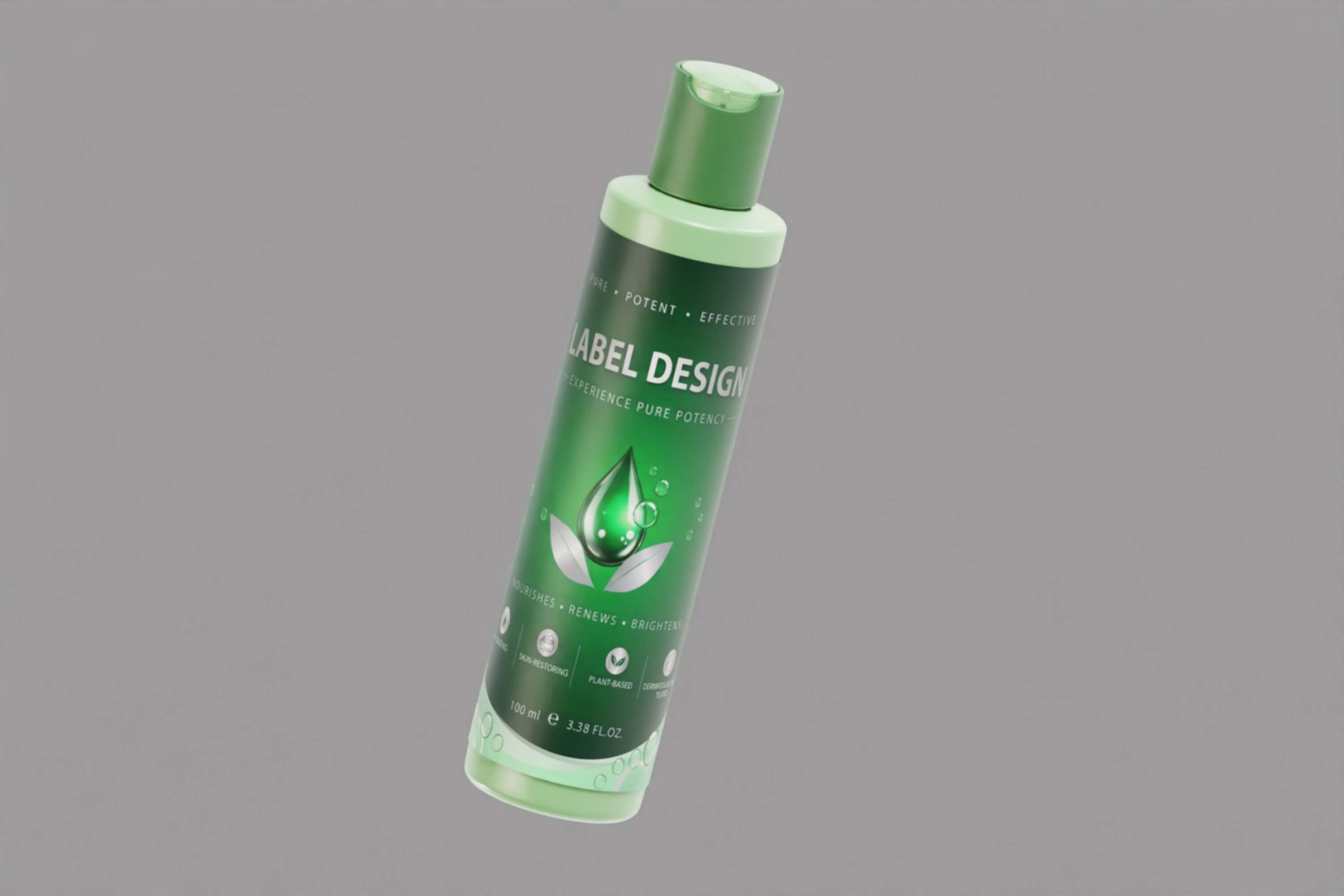 Flip Top Bottle Container 3D Model