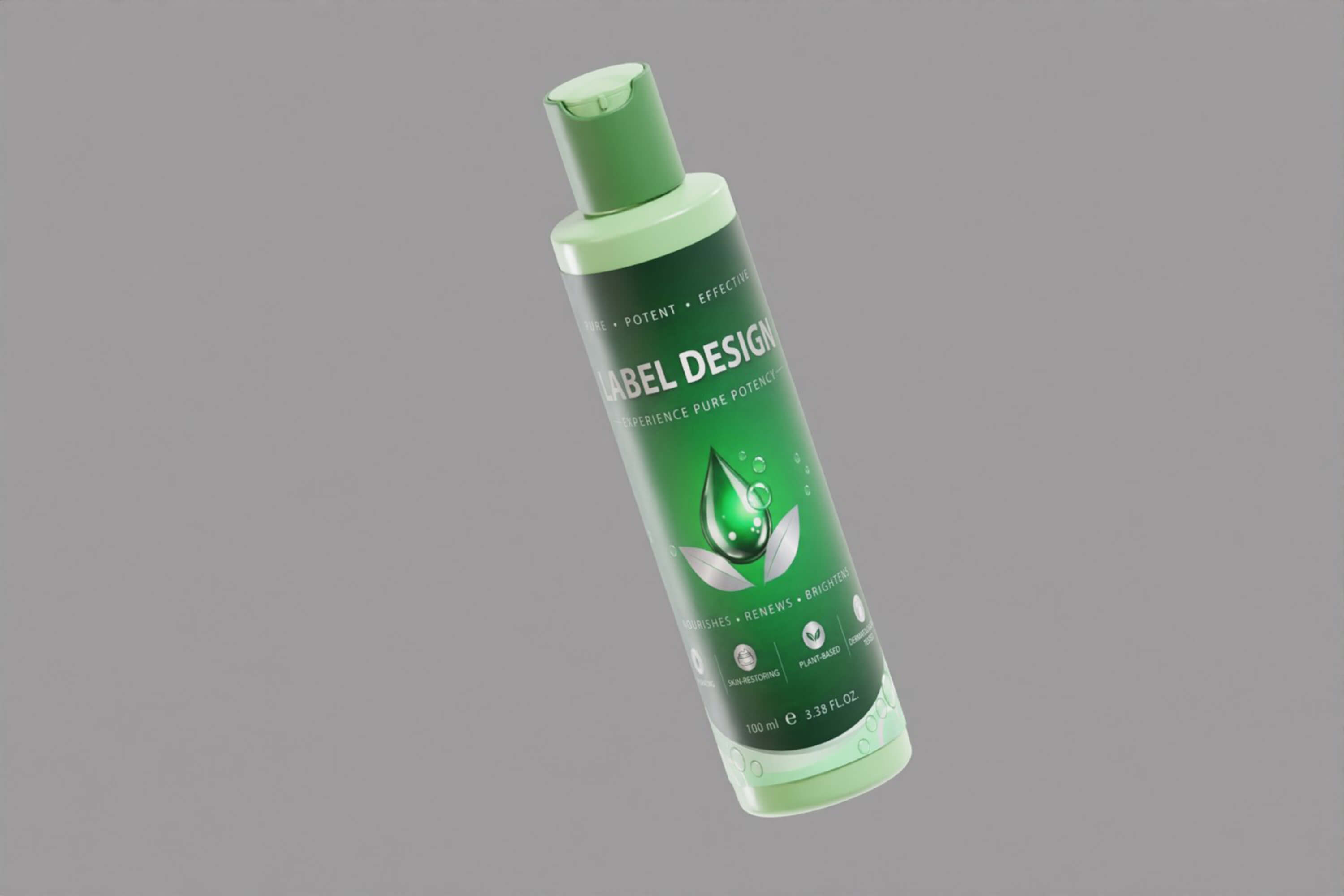 Flip Top Bottle Container 3D Model