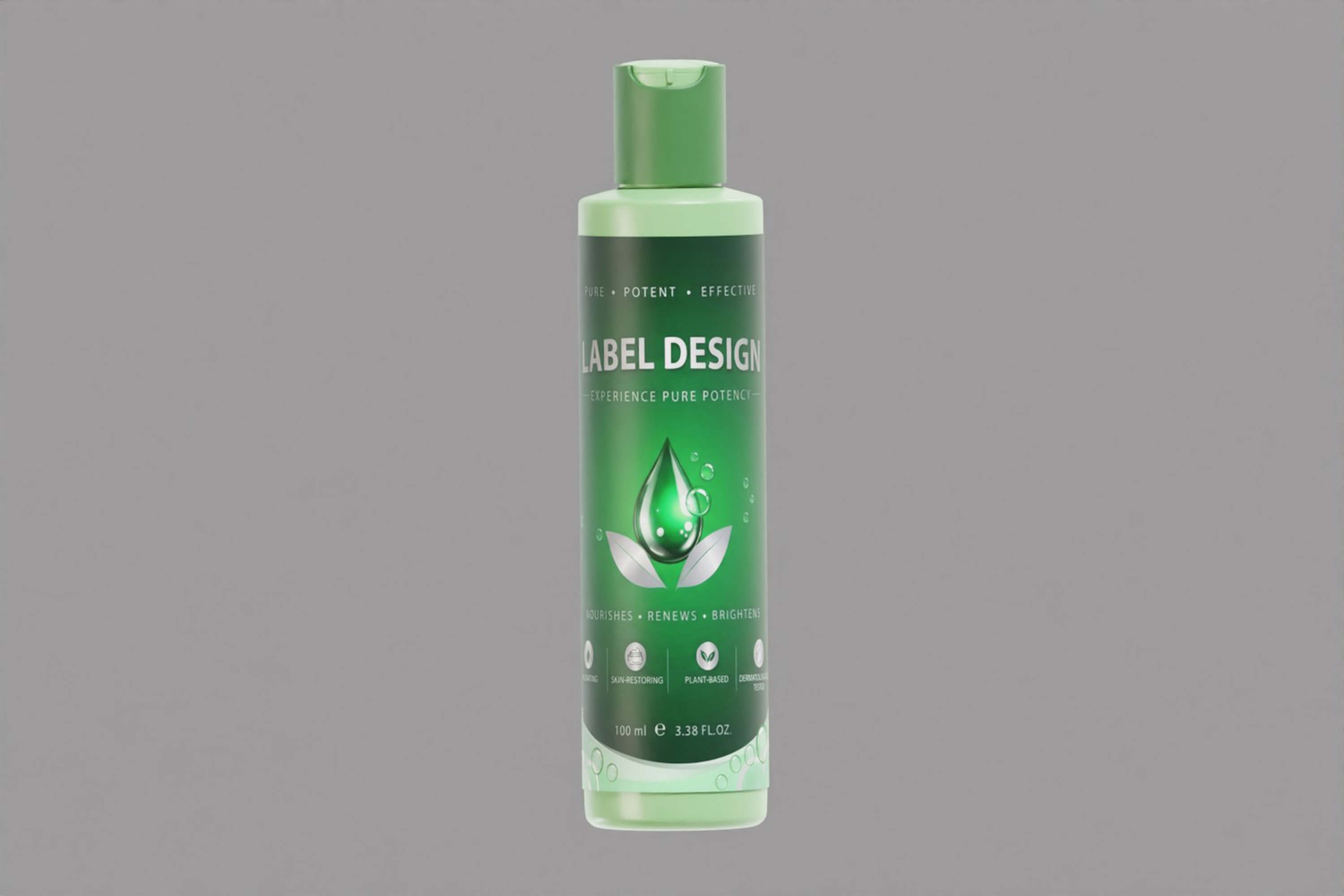 Flip Top Bottle Container 3D Model