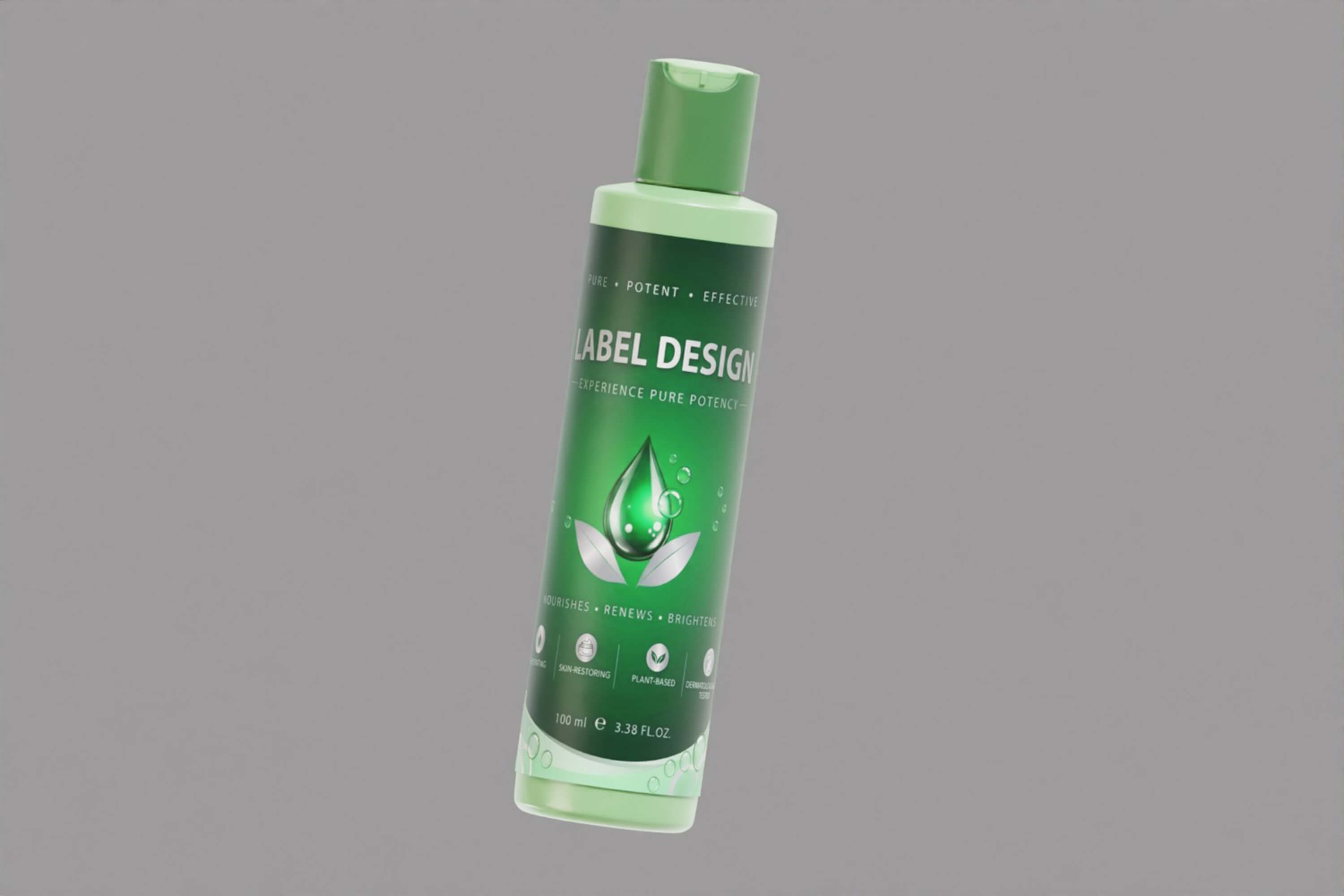 Flip Top Bottle Container 3D Model