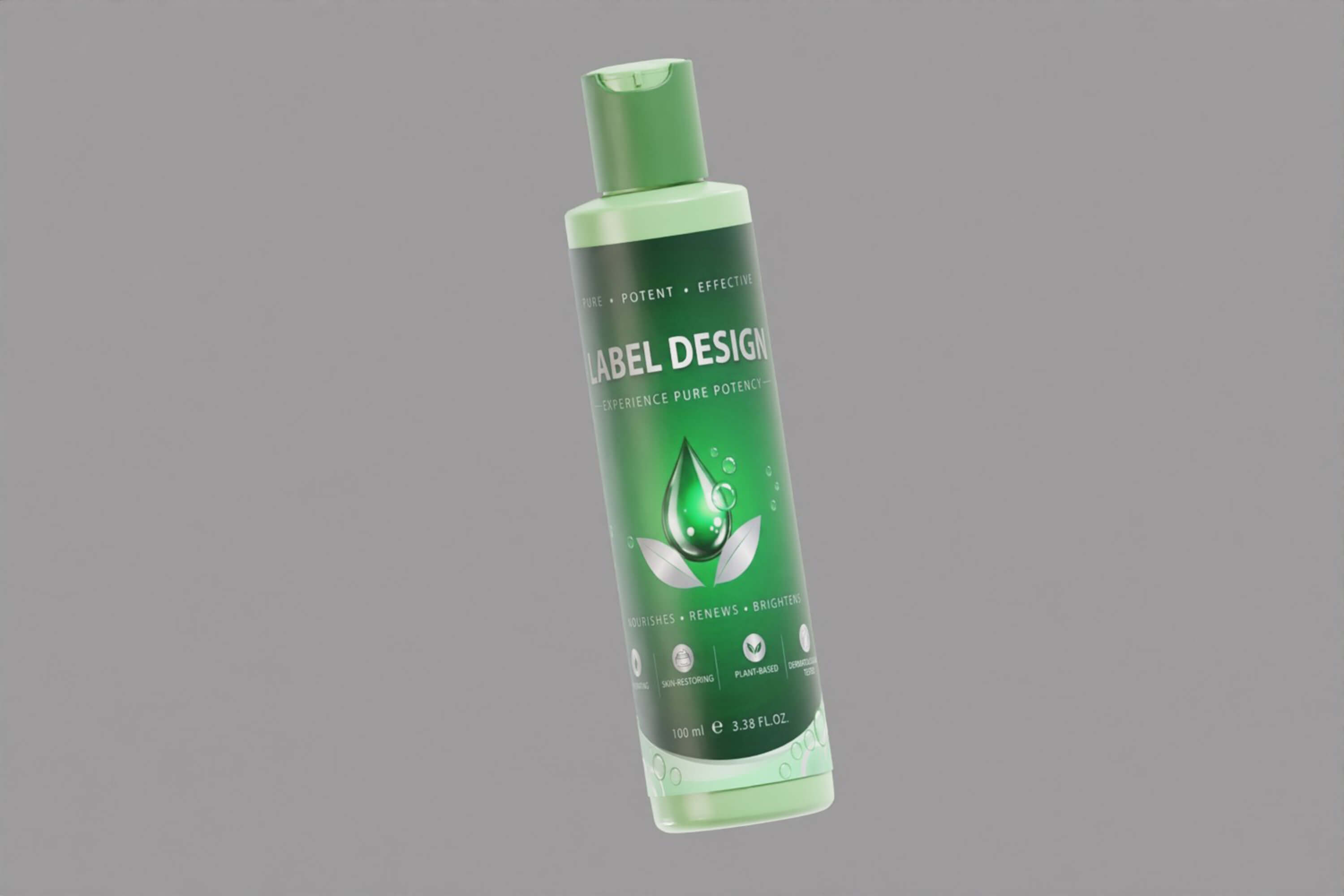 Flip Top Bottle Container 3D Model