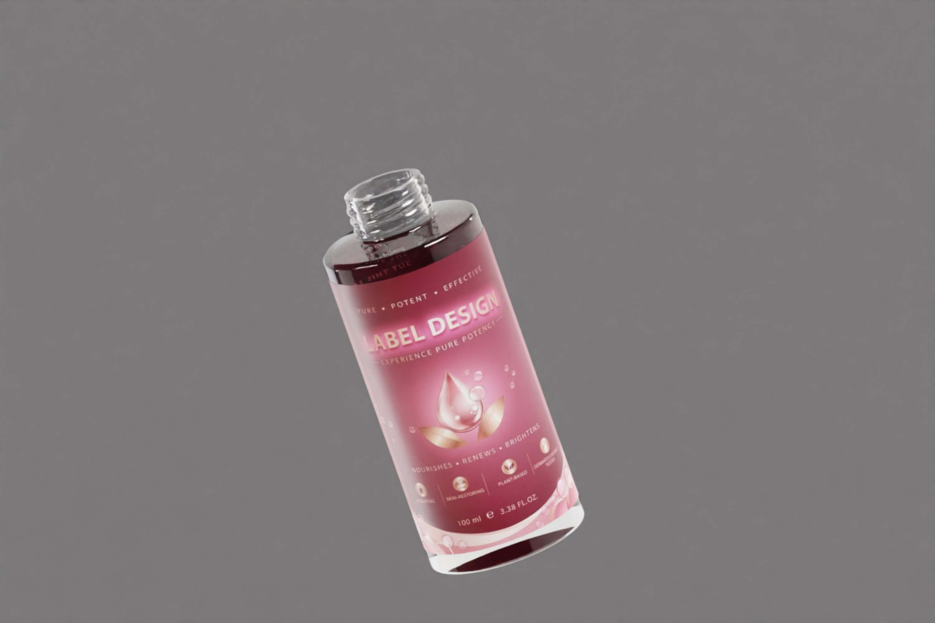 Glass Dropper Bottle Container 3D Model