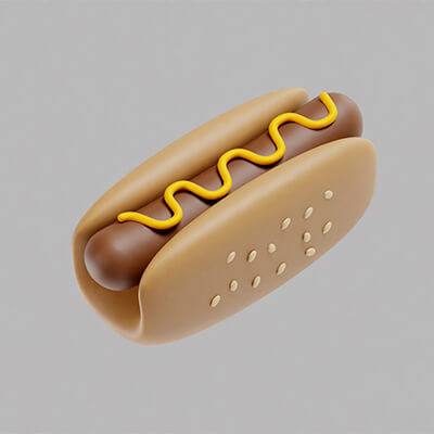 Hot Dog Foods Realistic