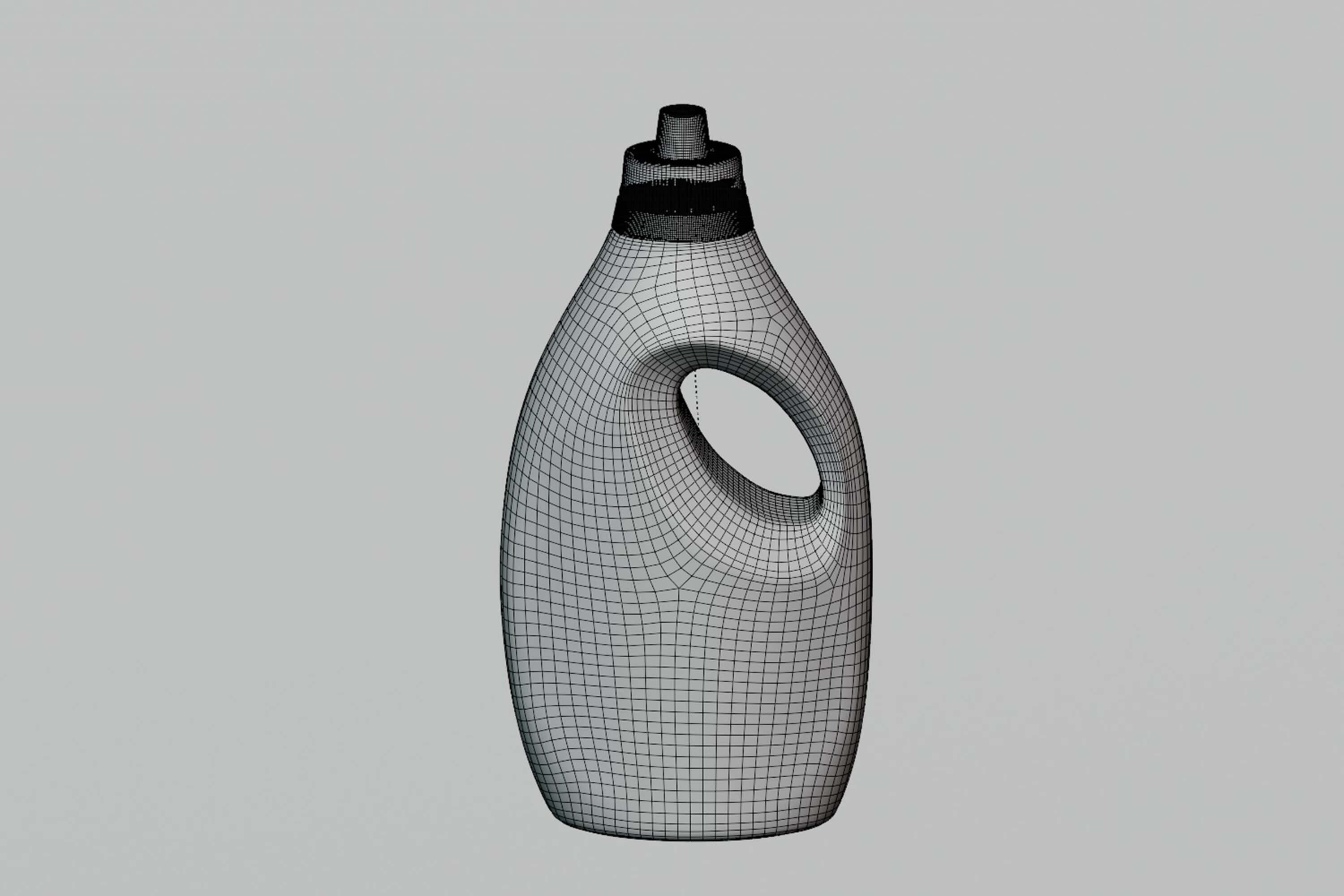 Laundry Plastic Detergent Bottle 3D Model