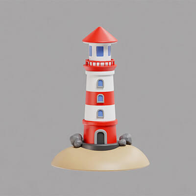 Lighthouse sea