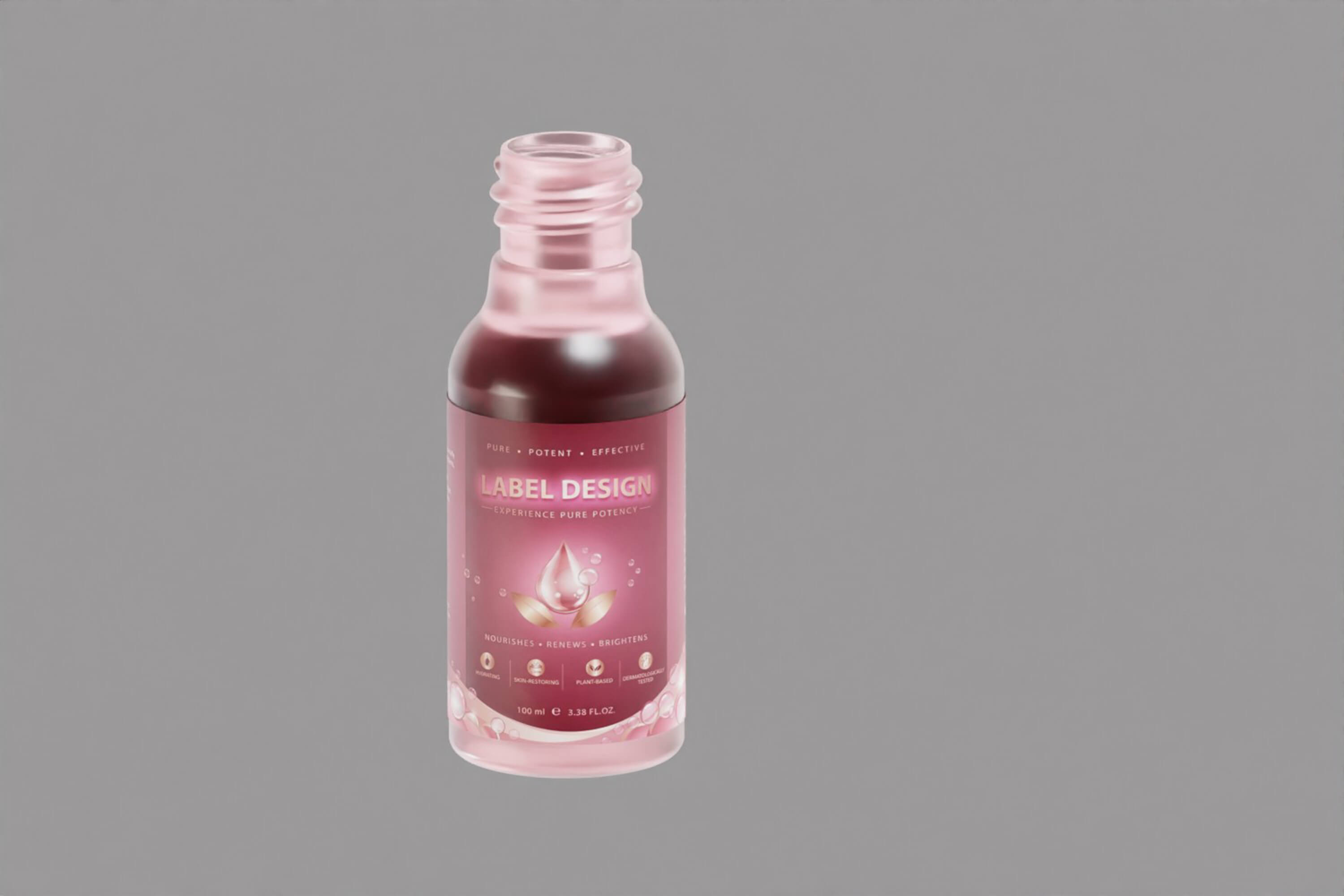 Luxury Serum Dropper Bottle 3D Model