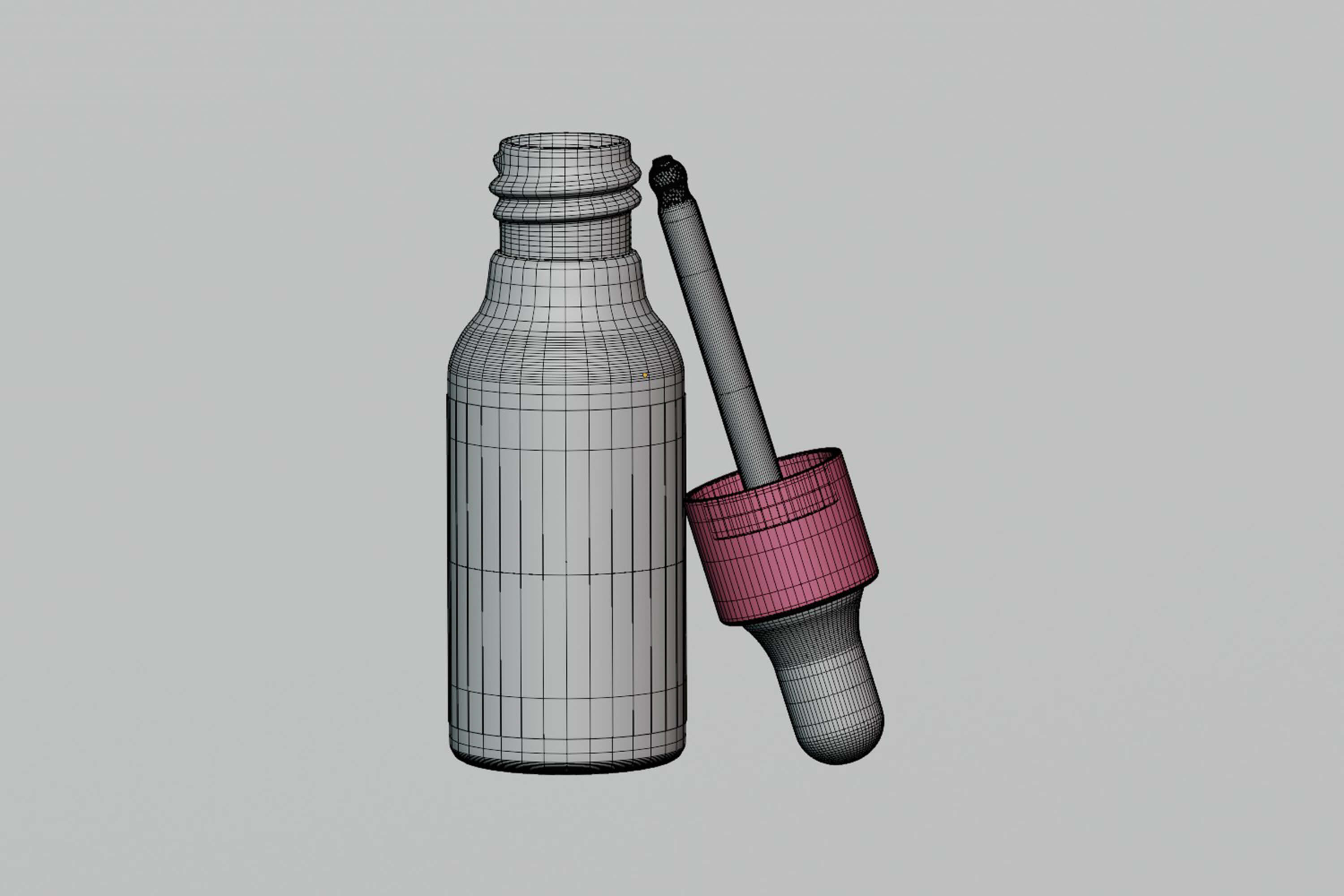 Luxury Serum Dropper Bottle 3D Model
