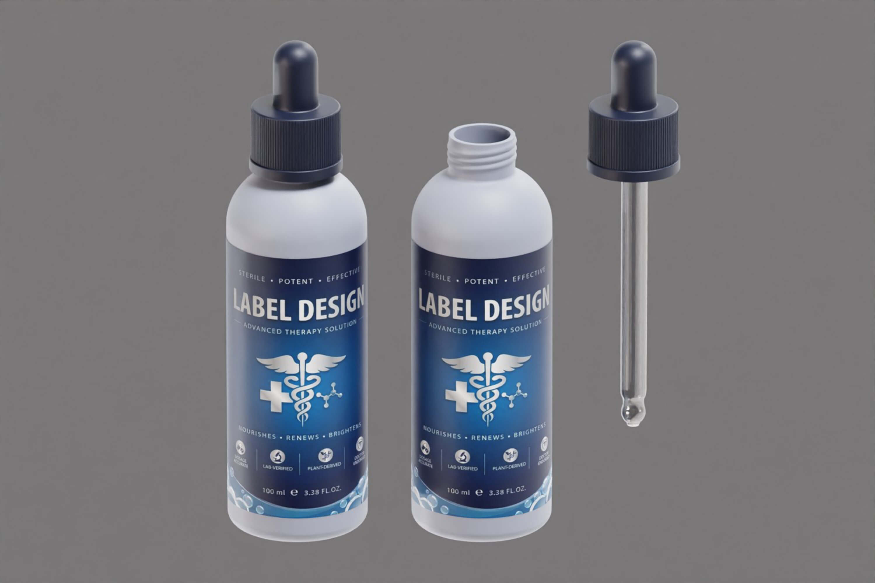 Medical Dropper Bottle Container 3D Model