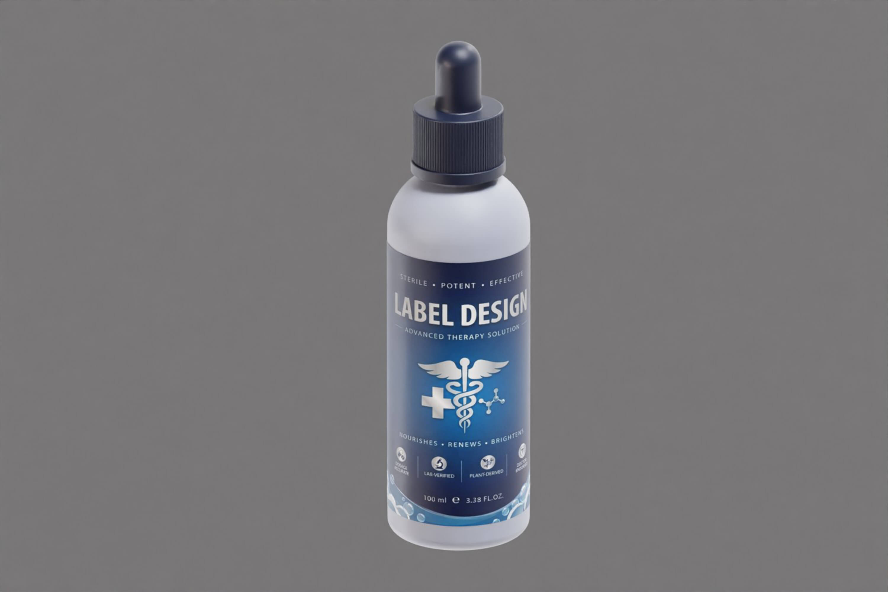 Medical Dropper Bottle Container 3D Model