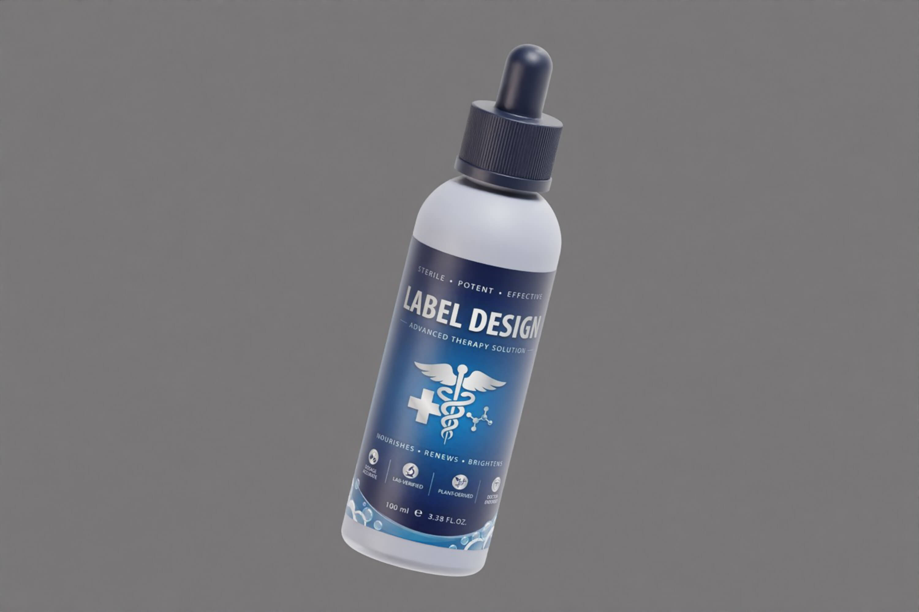 Medical Dropper Bottle Container 3D Model