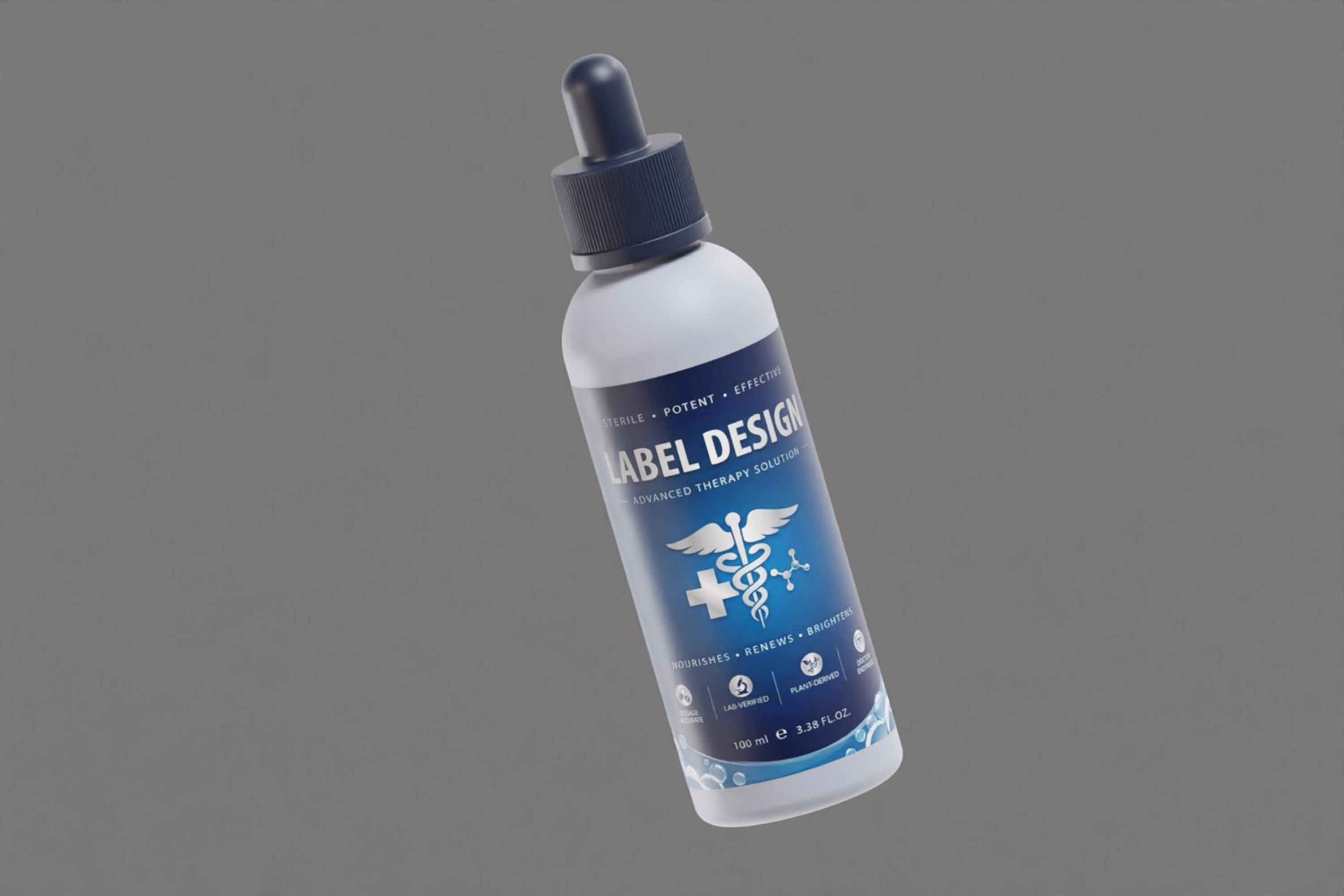 Medical Dropper Bottle Container 3D Model