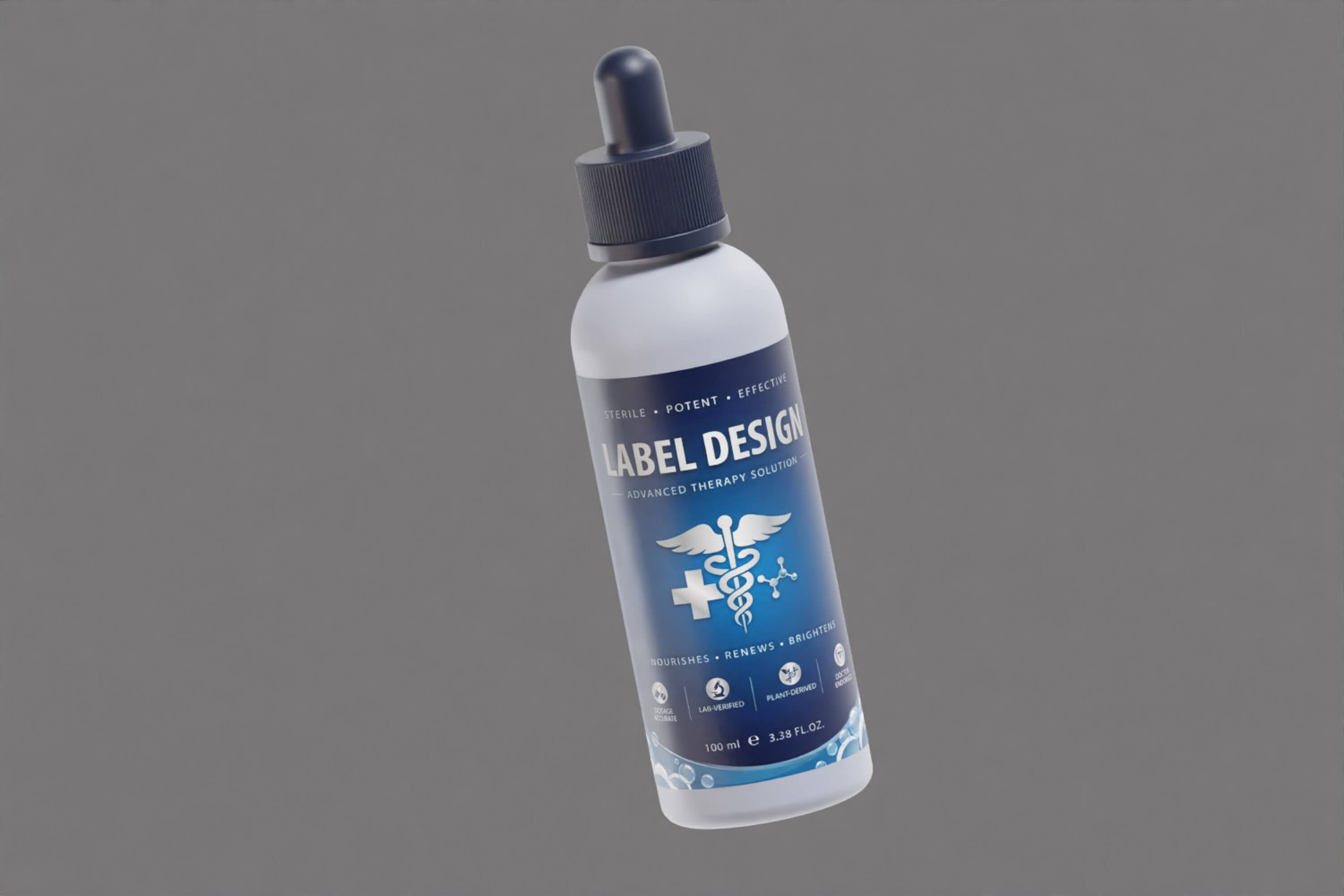 Medical Dropper Bottle Container 3D Model