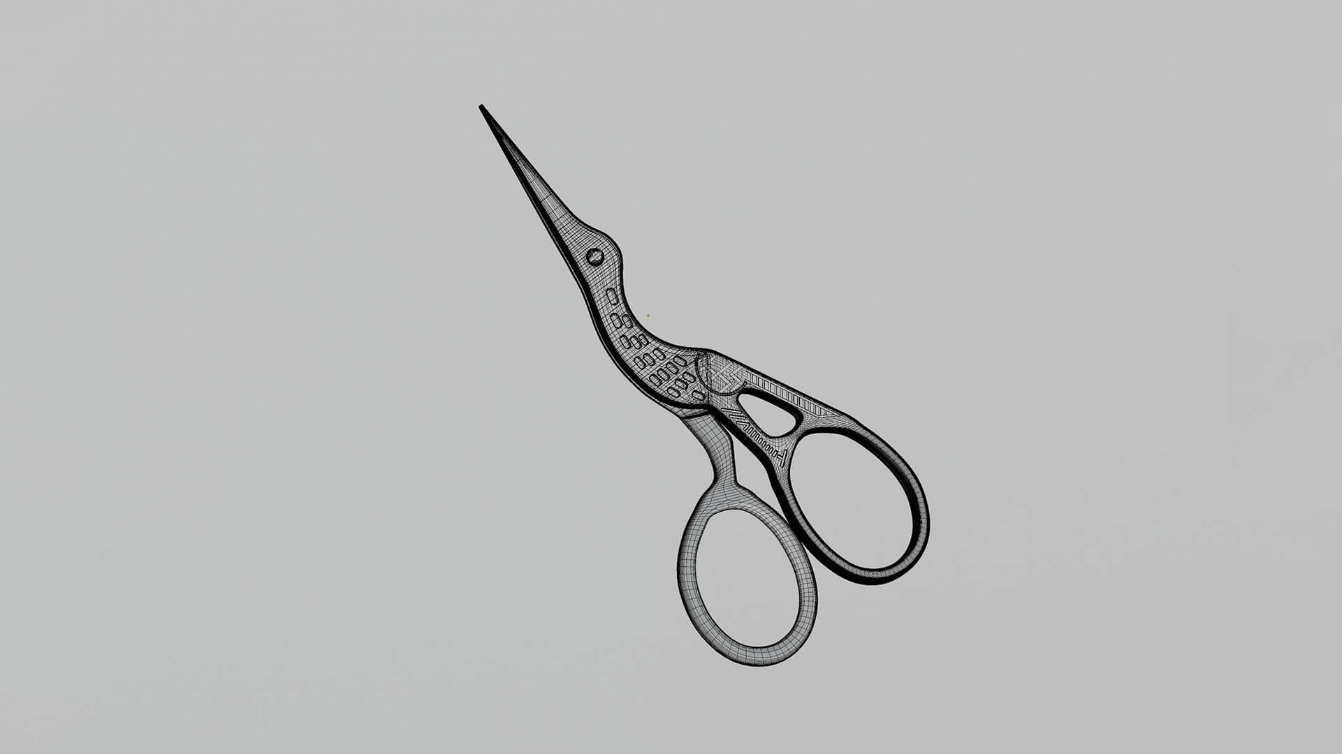 Nail Metal Scissor 3D Model