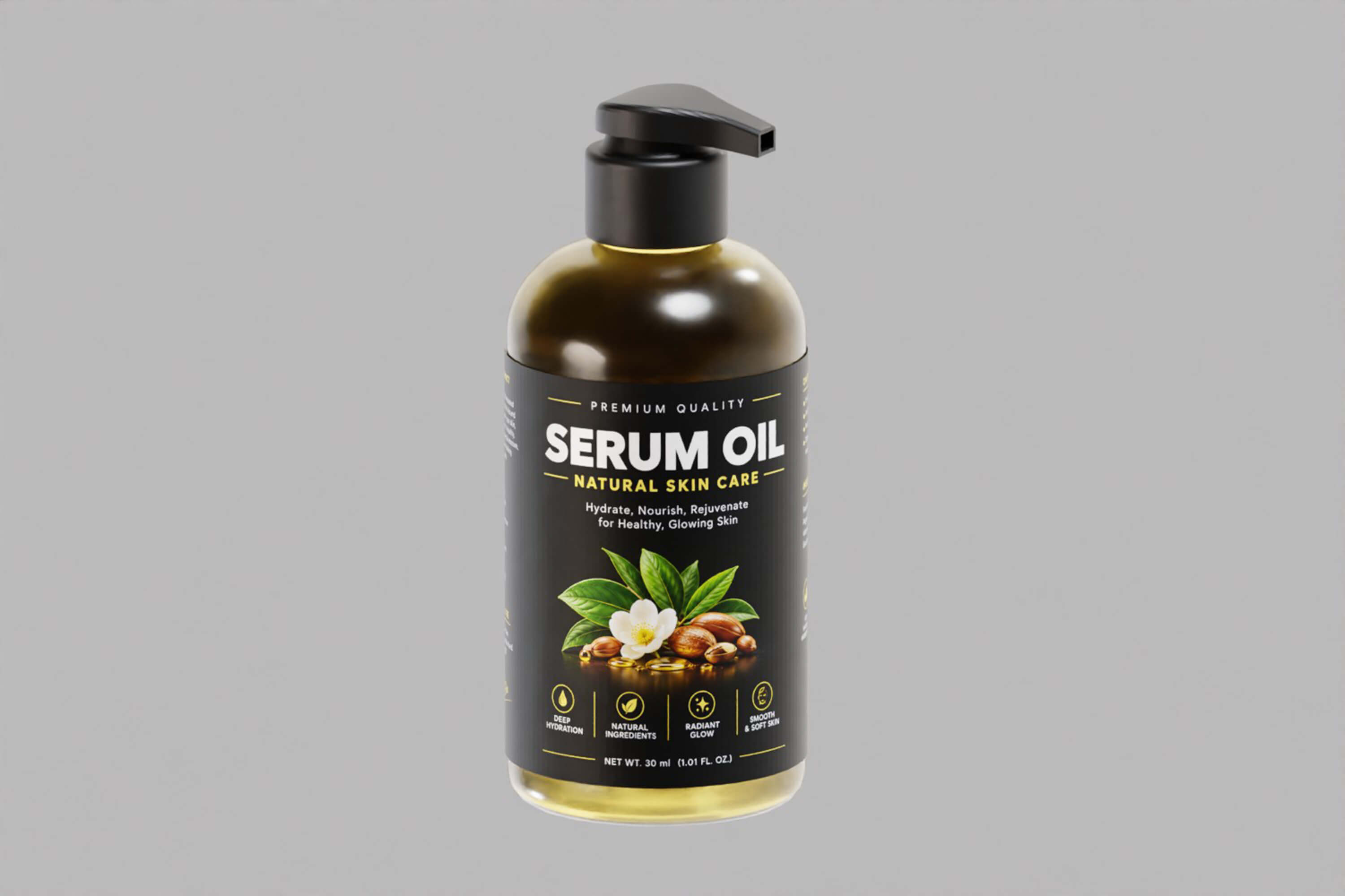 Natural Serum Oil Dispenser Bottle 3D Model