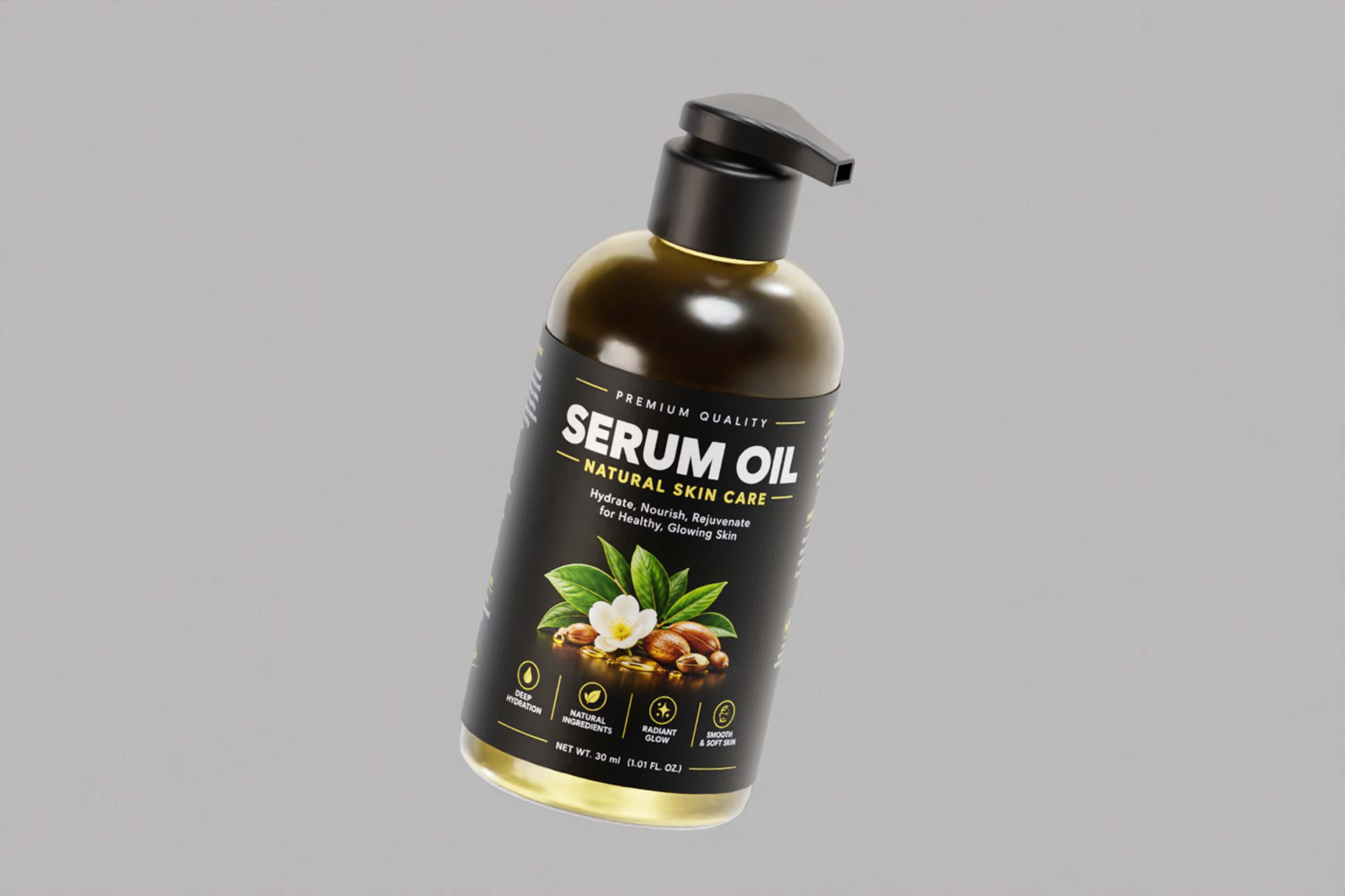 Natural Serum Oil Dispenser Bottle 3D Model
